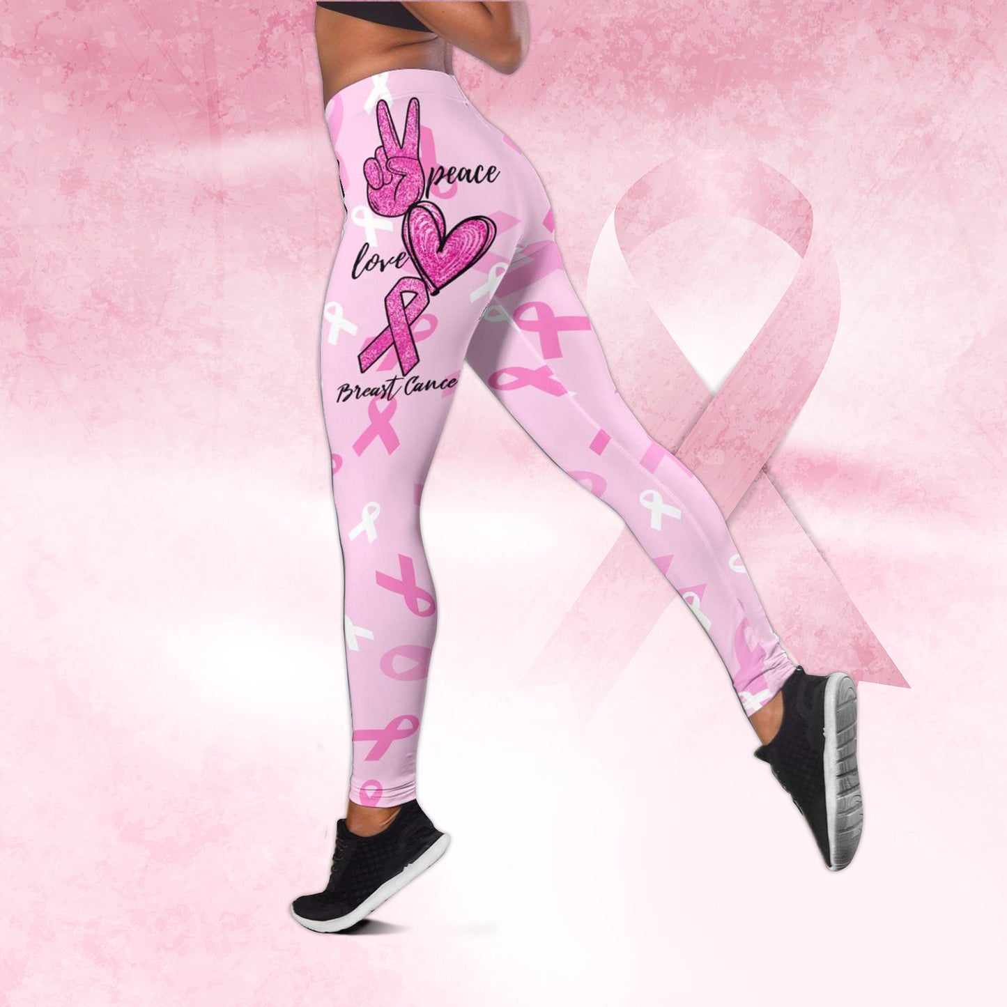 Peace Love Breast Cancer Combo Tank + Legging