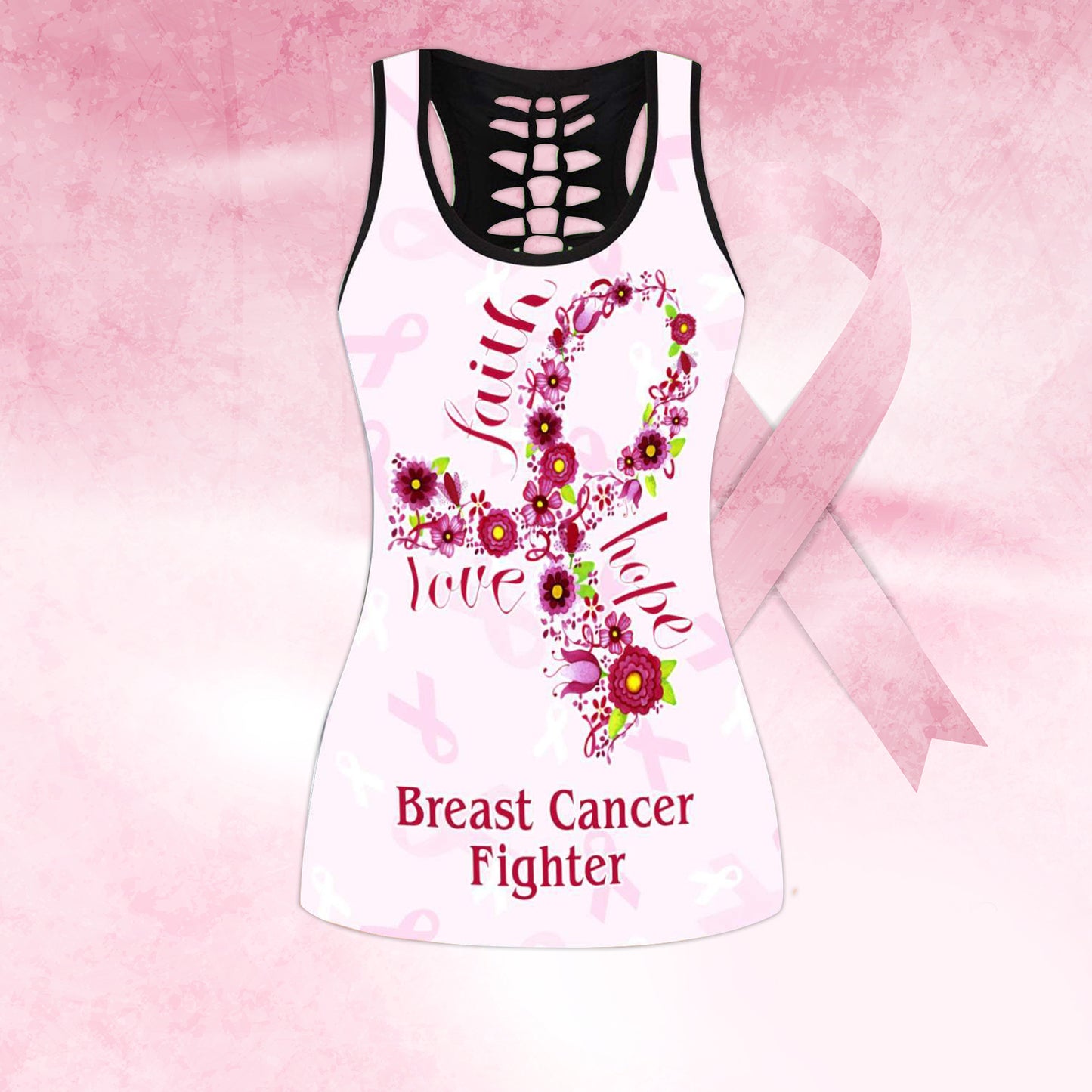 Breast Cancer-Faith Hope Love Combo Tank + Legging