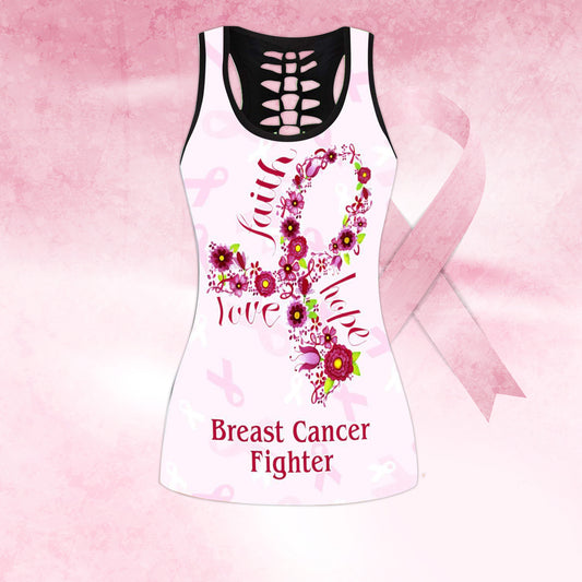 Breast Cancer-Faith Hope Love Combo Tank + Legging, Custom Choo