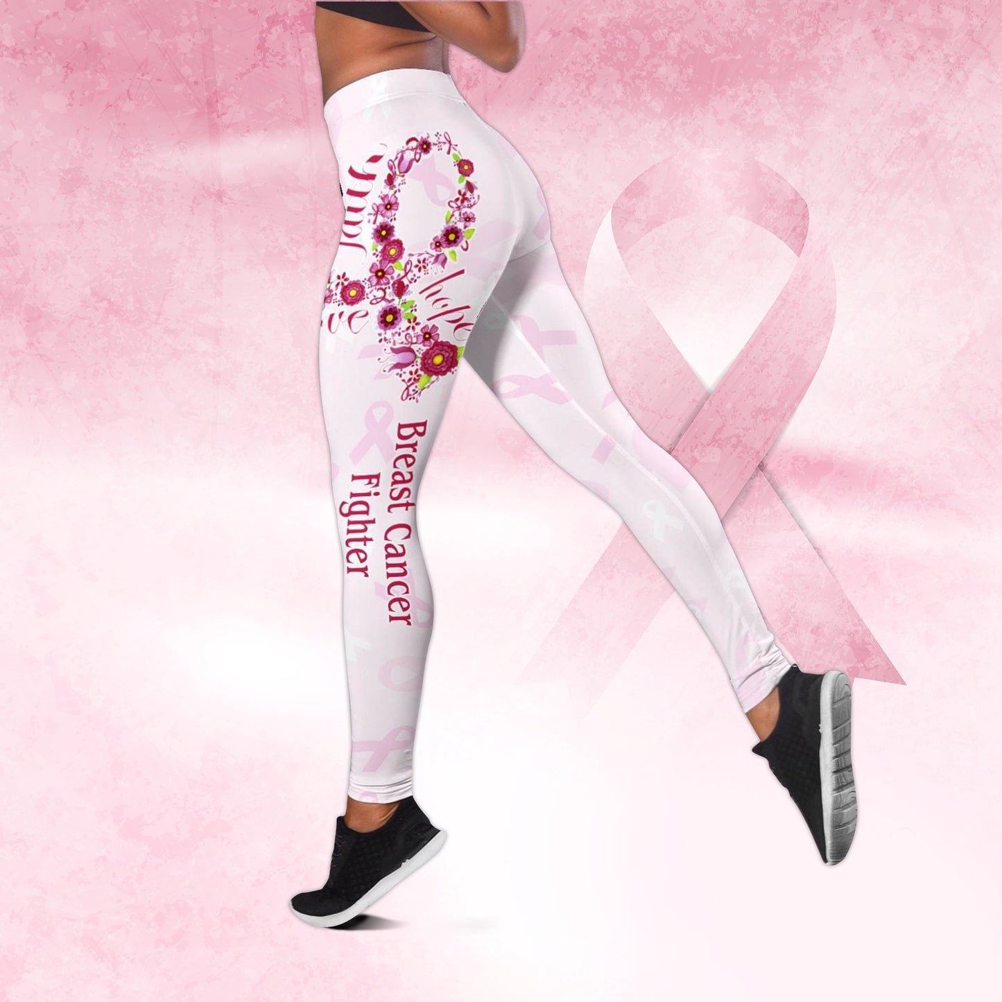 Breast Cancer-Faith Hope Love Combo Tank + Legging
