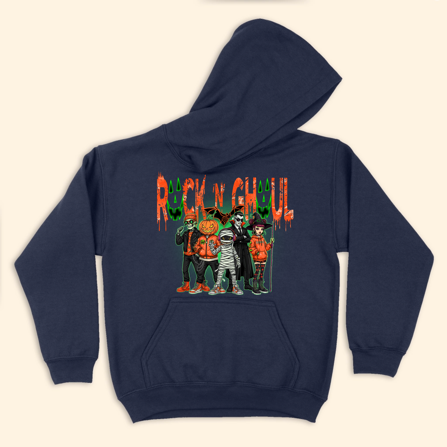 Rock 'N' Ghoul Tee - Rock Band Halloween Youth Hoodie Kid