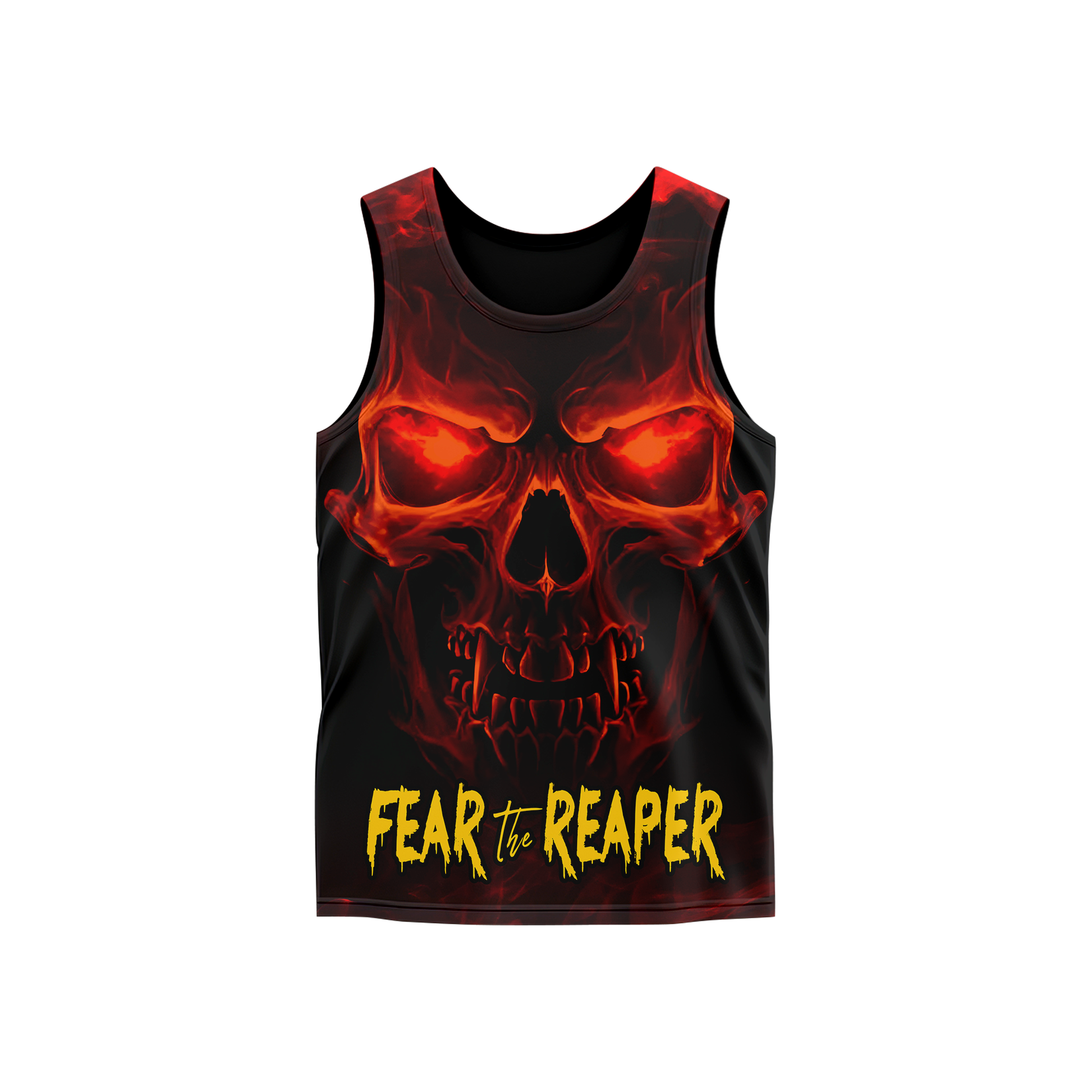Halloween Skull Hoodie – Fear The Reaper Fire Flame Gothic Sweatshirt, Custom Choo