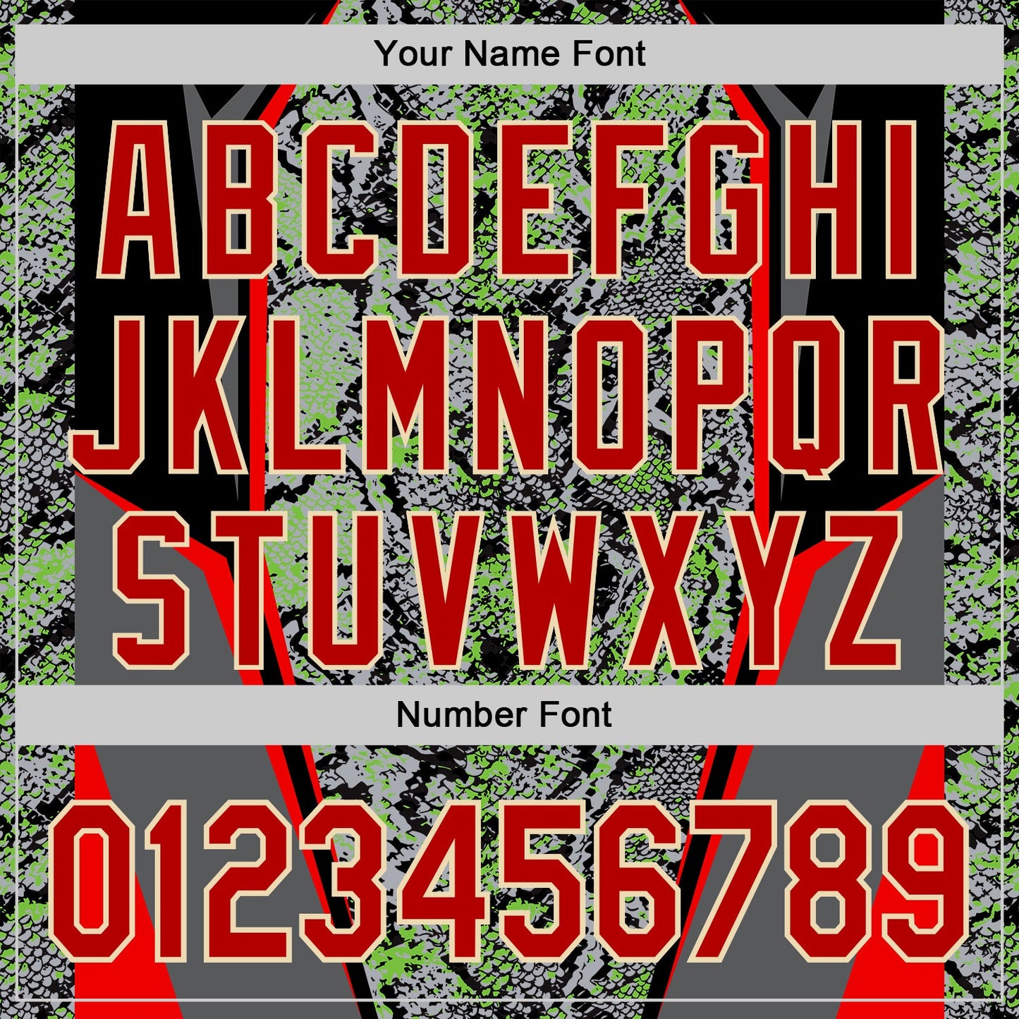 Custom Stitched Gray Red Green Black-Cream 3D Pattern Design Snake Skin Print Sportswear Pullover Sweatshirt Hoodie