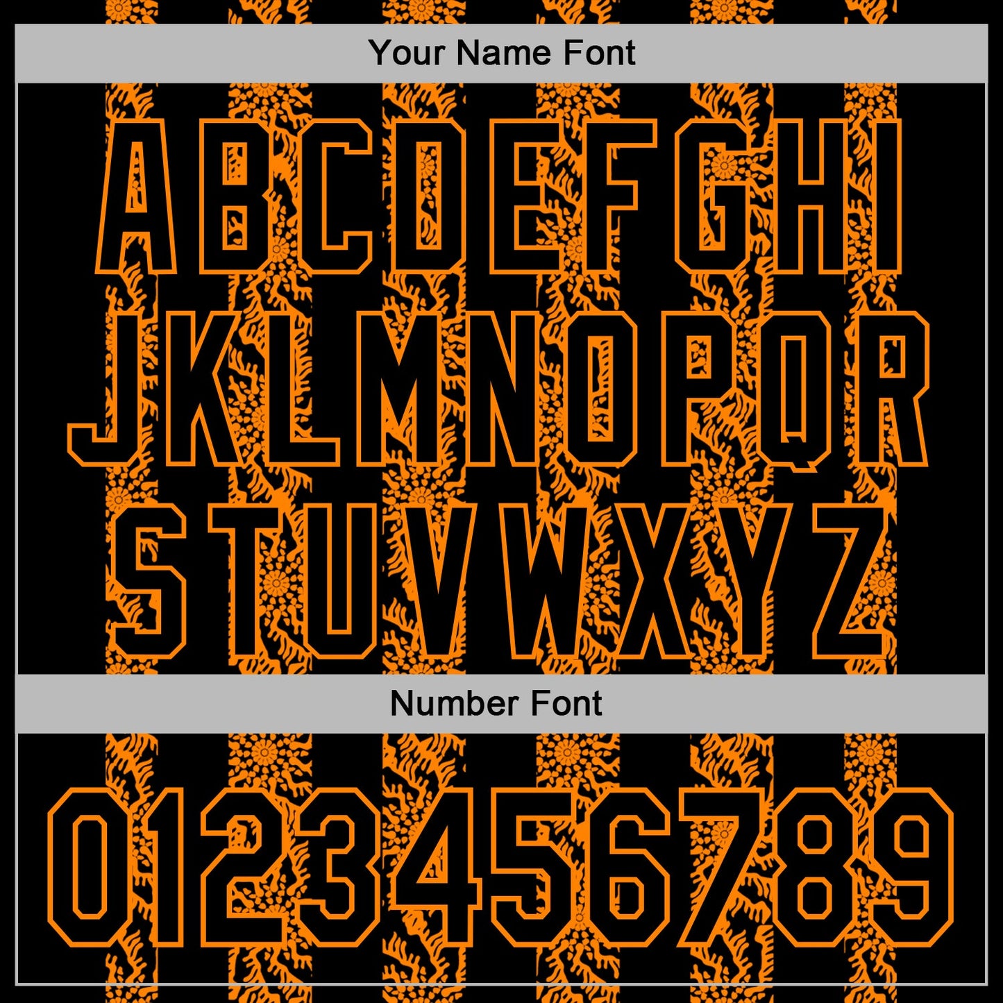 Custom Stitched Black Bay Orange Abstract Shape Pattern Sports Pullover Sweatshirt Hoodie