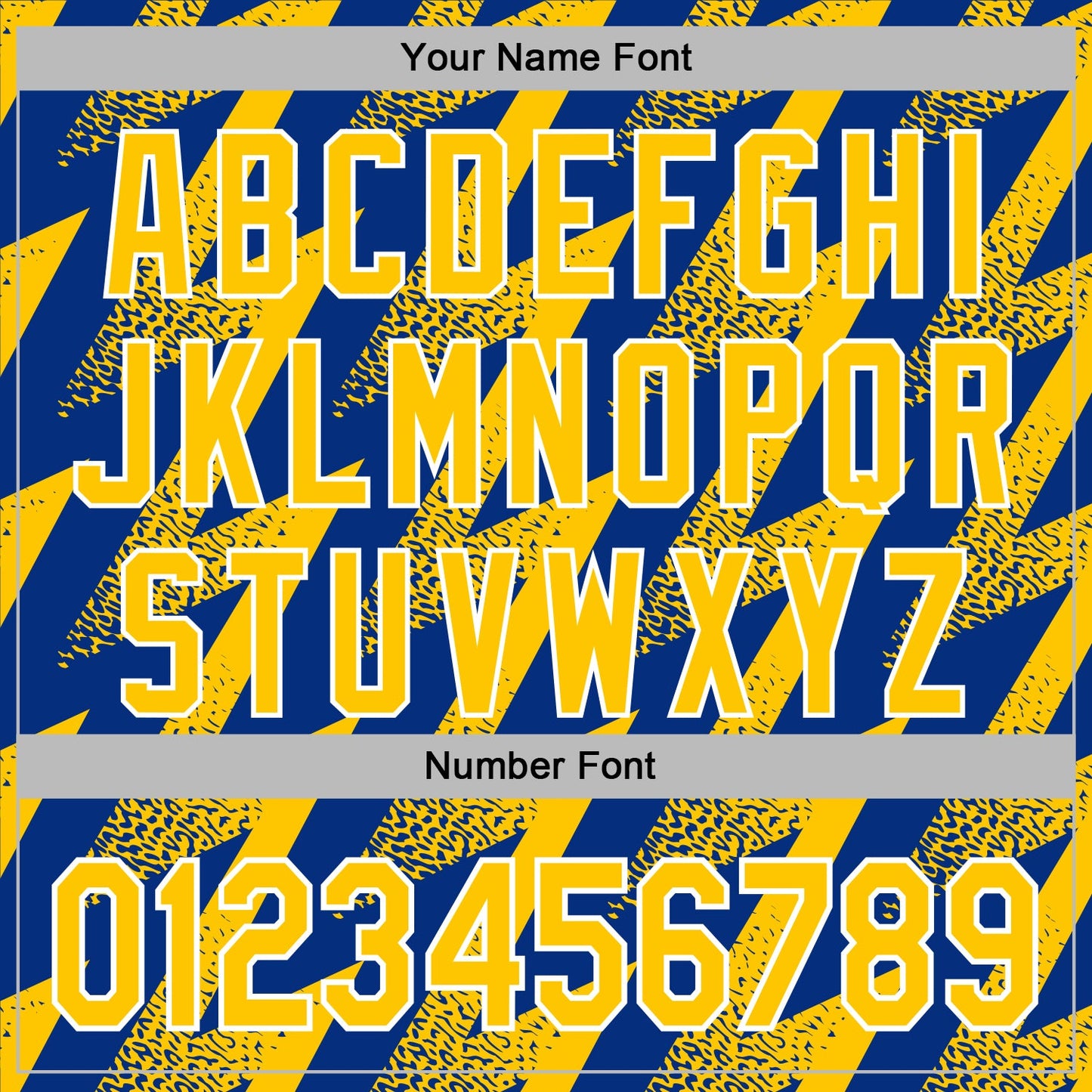 Custom Stitched Royal Yellow-White Zigzag Shape Sports Pullover Sweatshirt Hoodie