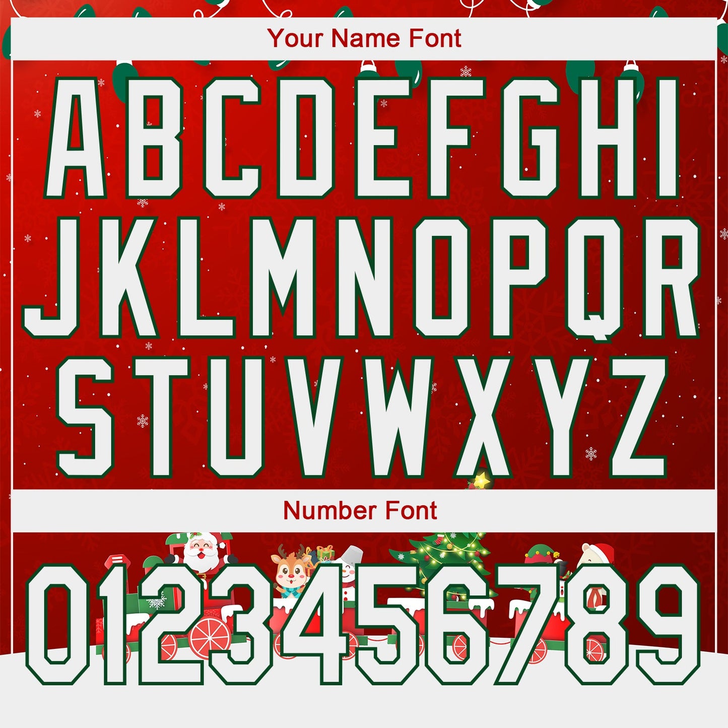 Custom Stitched Red White-Kelly Green 3D Christmas Sports Pullover Sweatshirt Hoodie