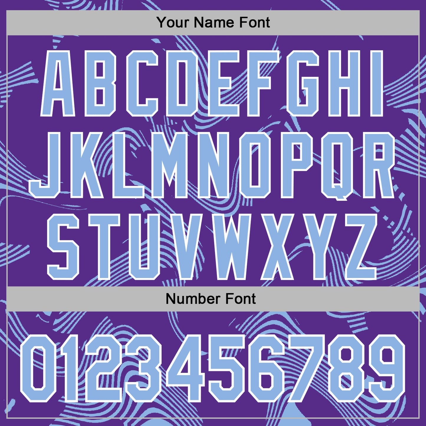 Custom Stitched Purple Light Blue-White Curve Lines Sports Pullover Sweatshirt Hoodie