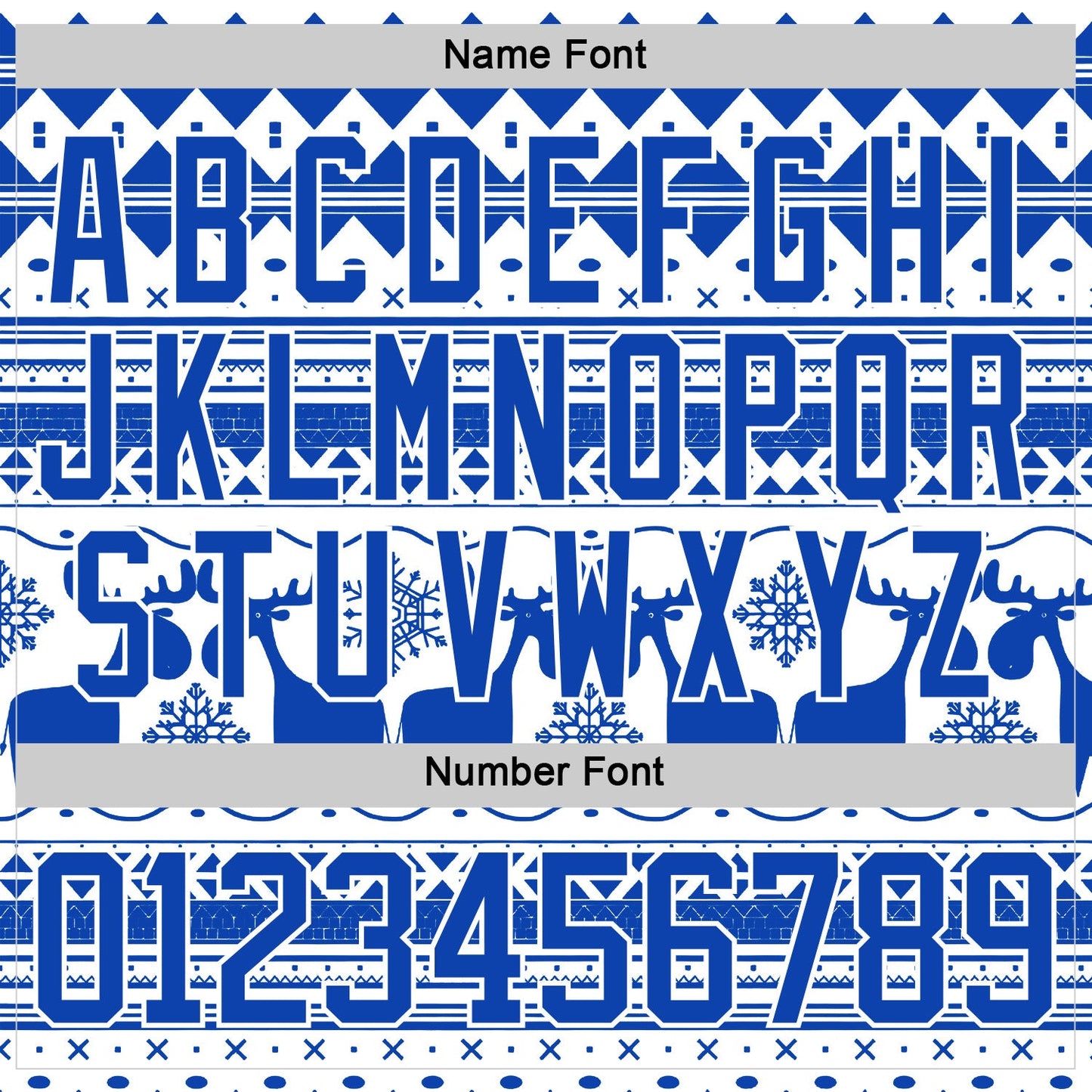 Custom White Thunder Blue-White 3D Christmas Ugly Sweater Hockey Lace Neck Jersey