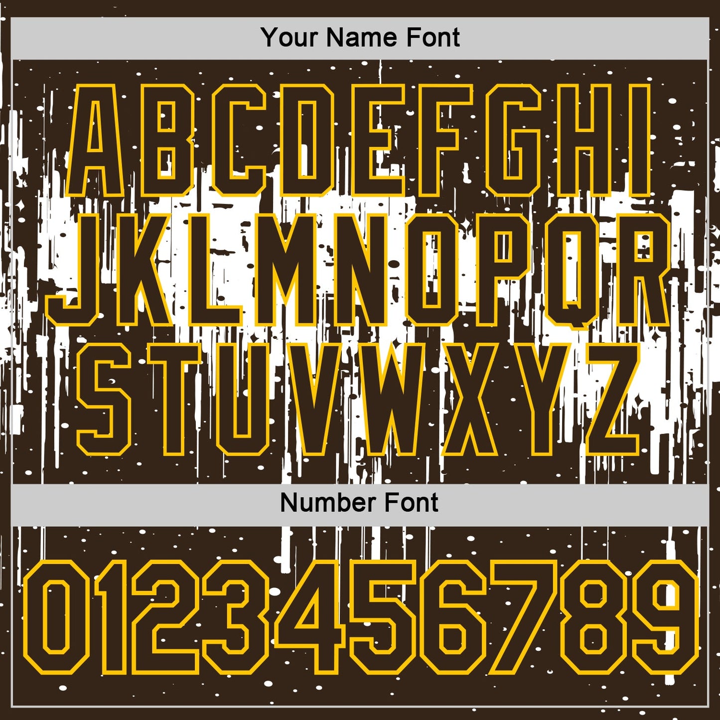 Custom Brown White-Yellow Dripping Splatter Paint Performance T-Shirt