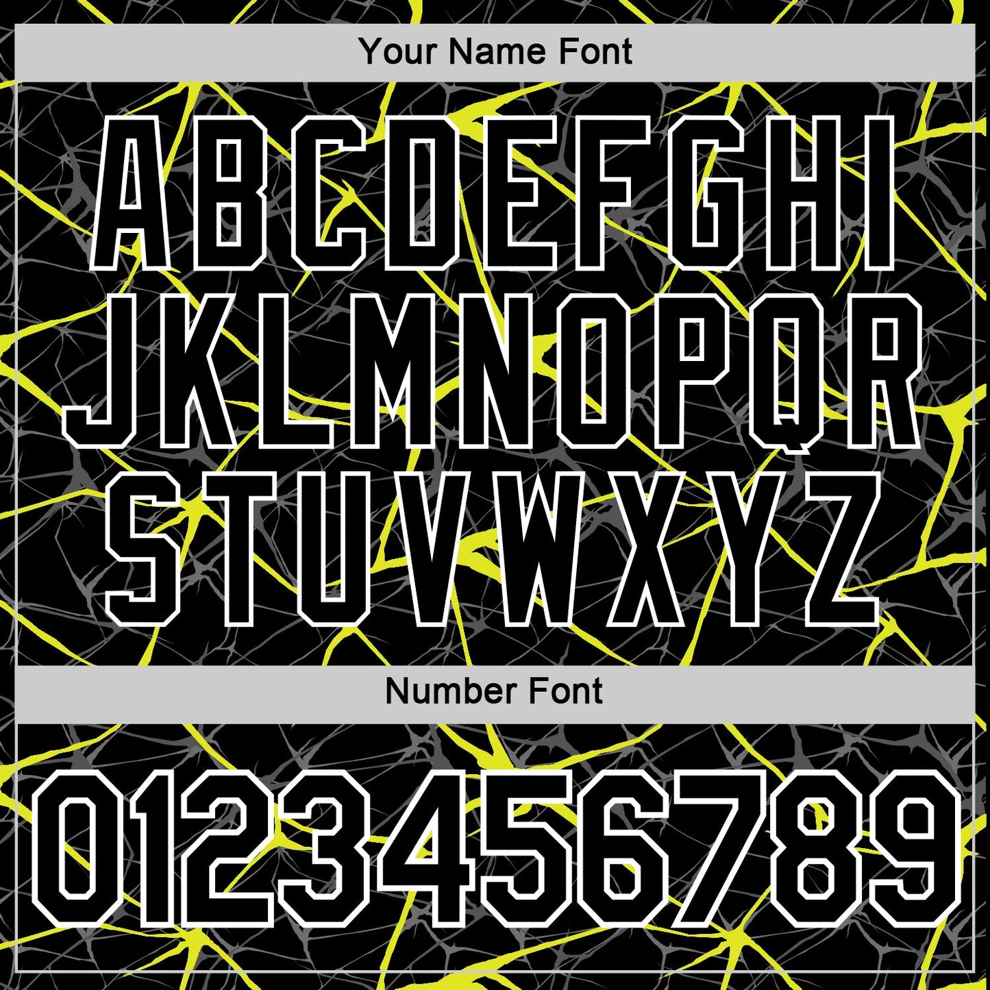 Custom Black Neon Yellow Gray-White Abstract Network Crackle Performance T-Shirt
