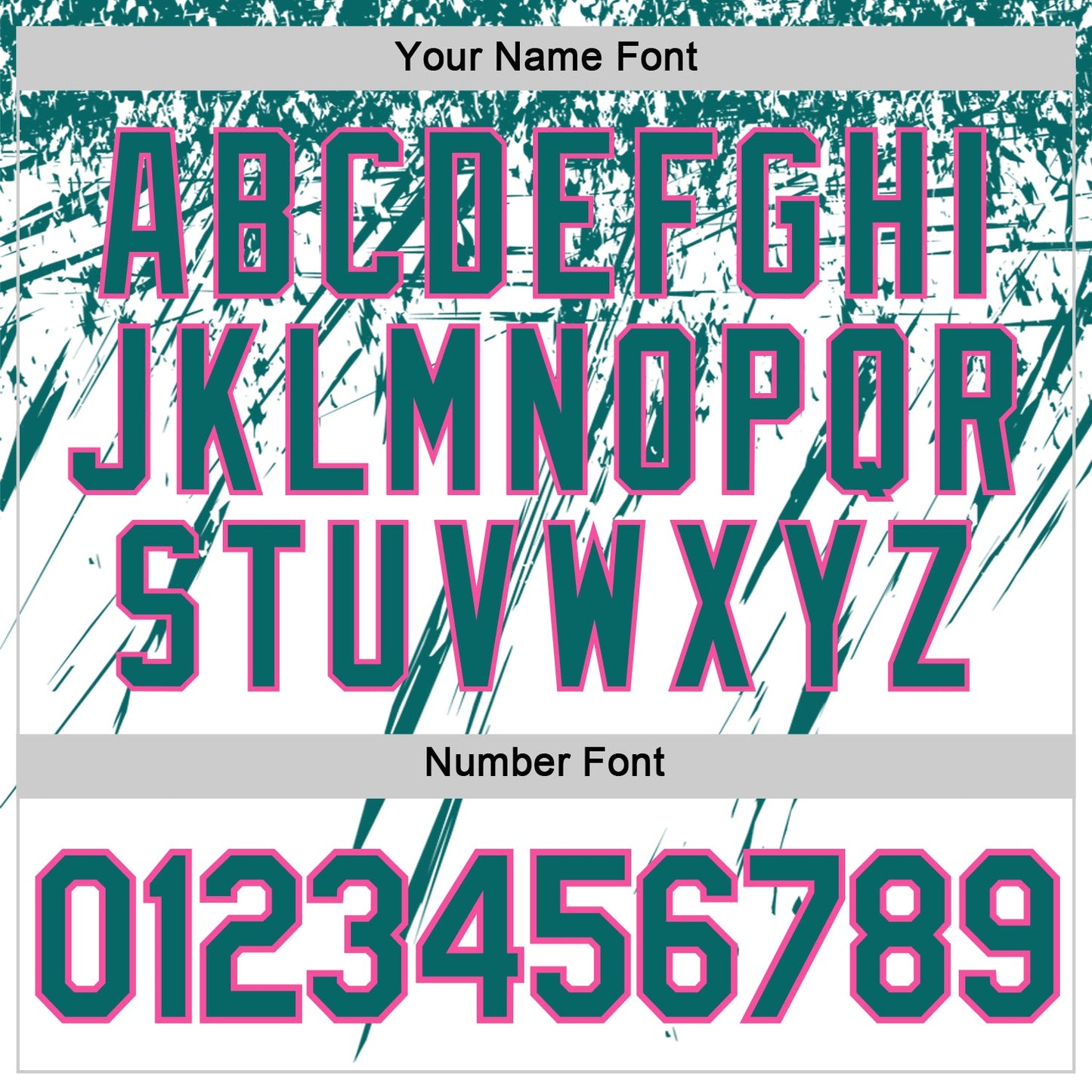 Custom White Teal-Pink Distressed Scratch Brush Stroke Performance T-Shirt