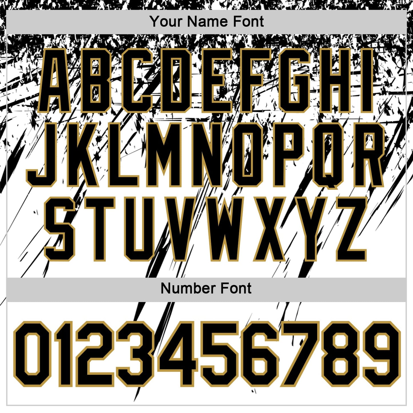 Custom White Black-Old Gold Distressed Scratch Brush Stroke Performance T-Shirt