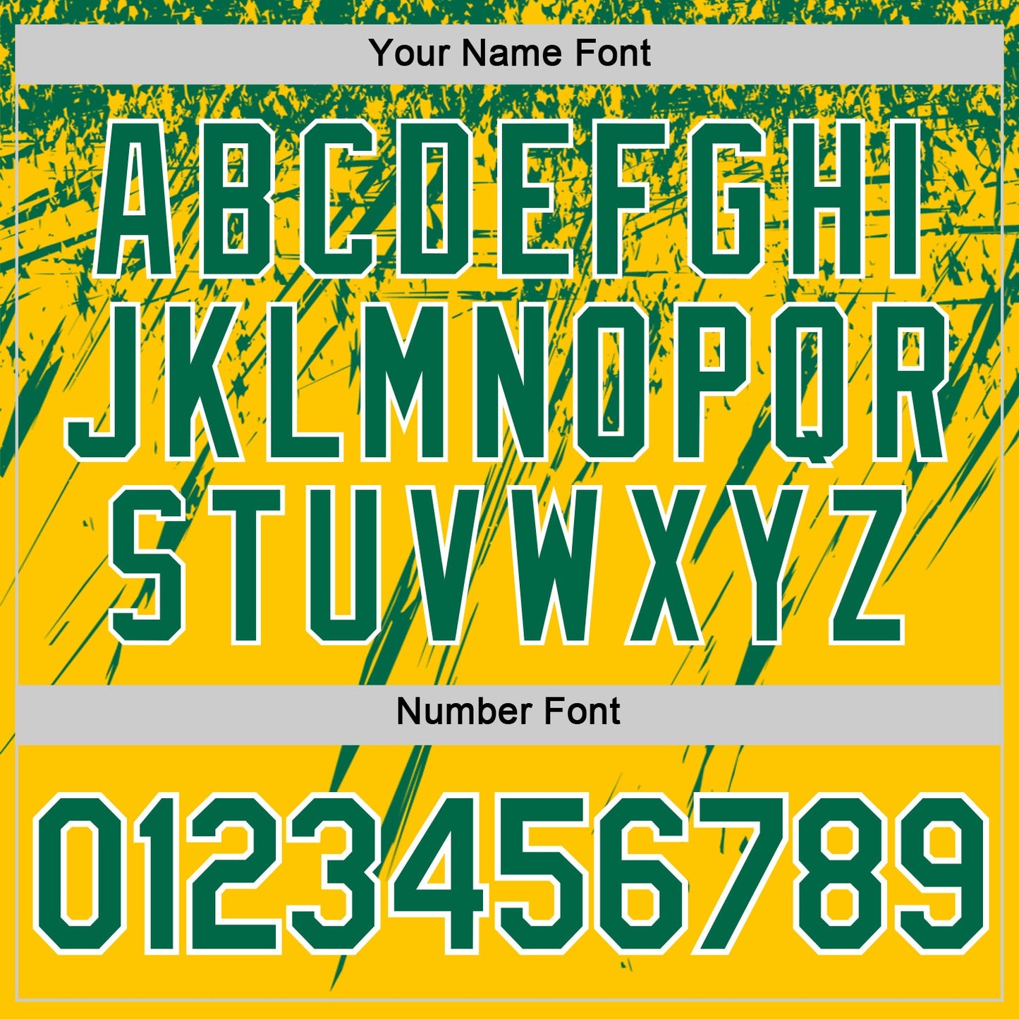 Custom Yellow Kelly Green-White Distressed Scratch Brush Stroke Performance T-Shirt