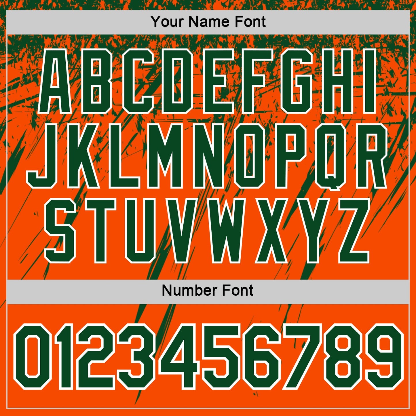 Custom Orange Green-White Distressed Scratch Brush Stroke Performance T-Shirt