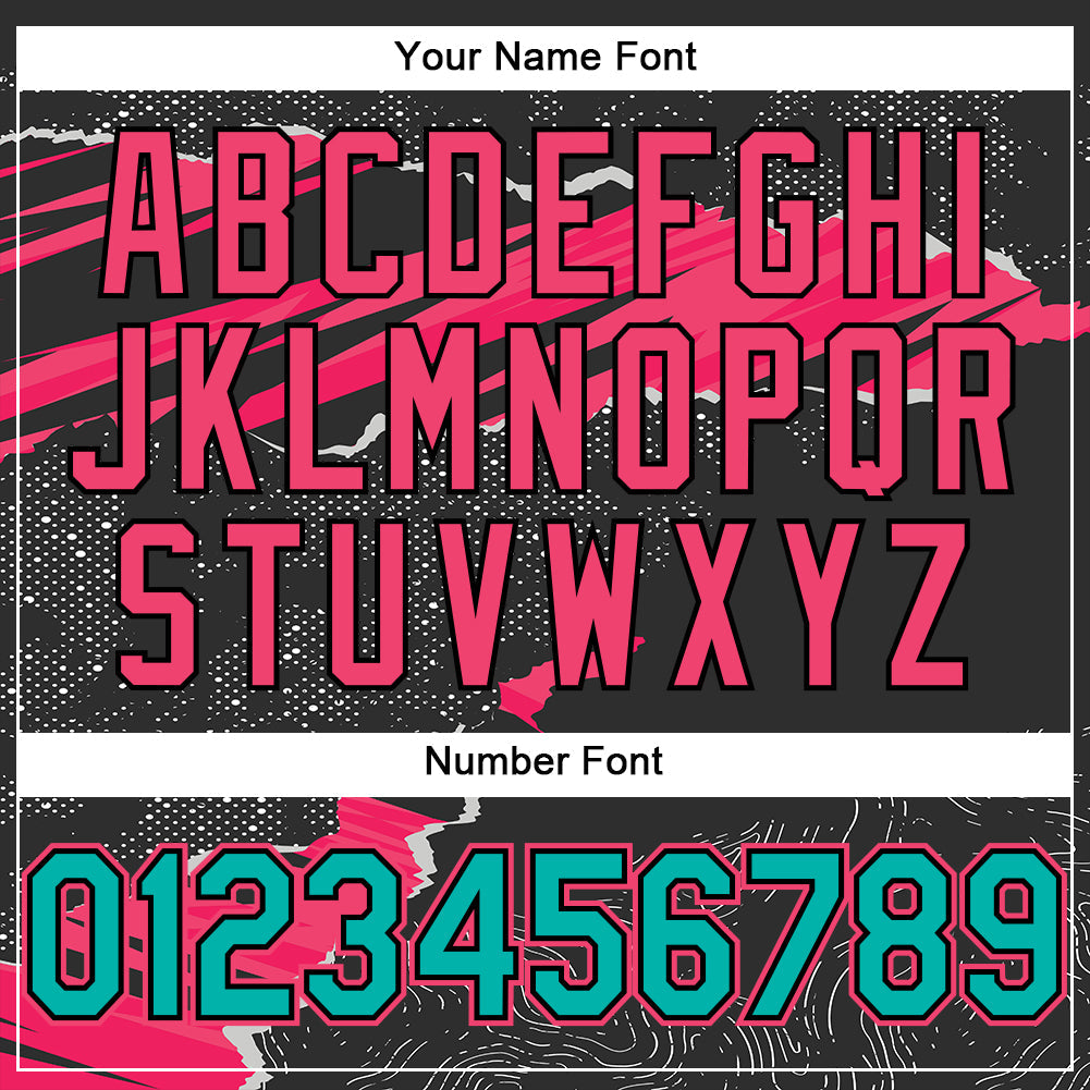 Custom Stitched Black Aqua-Neon Pink 3D Pattern Design Torn Paper Style Sports Pullover Sweatshirt Hoodie