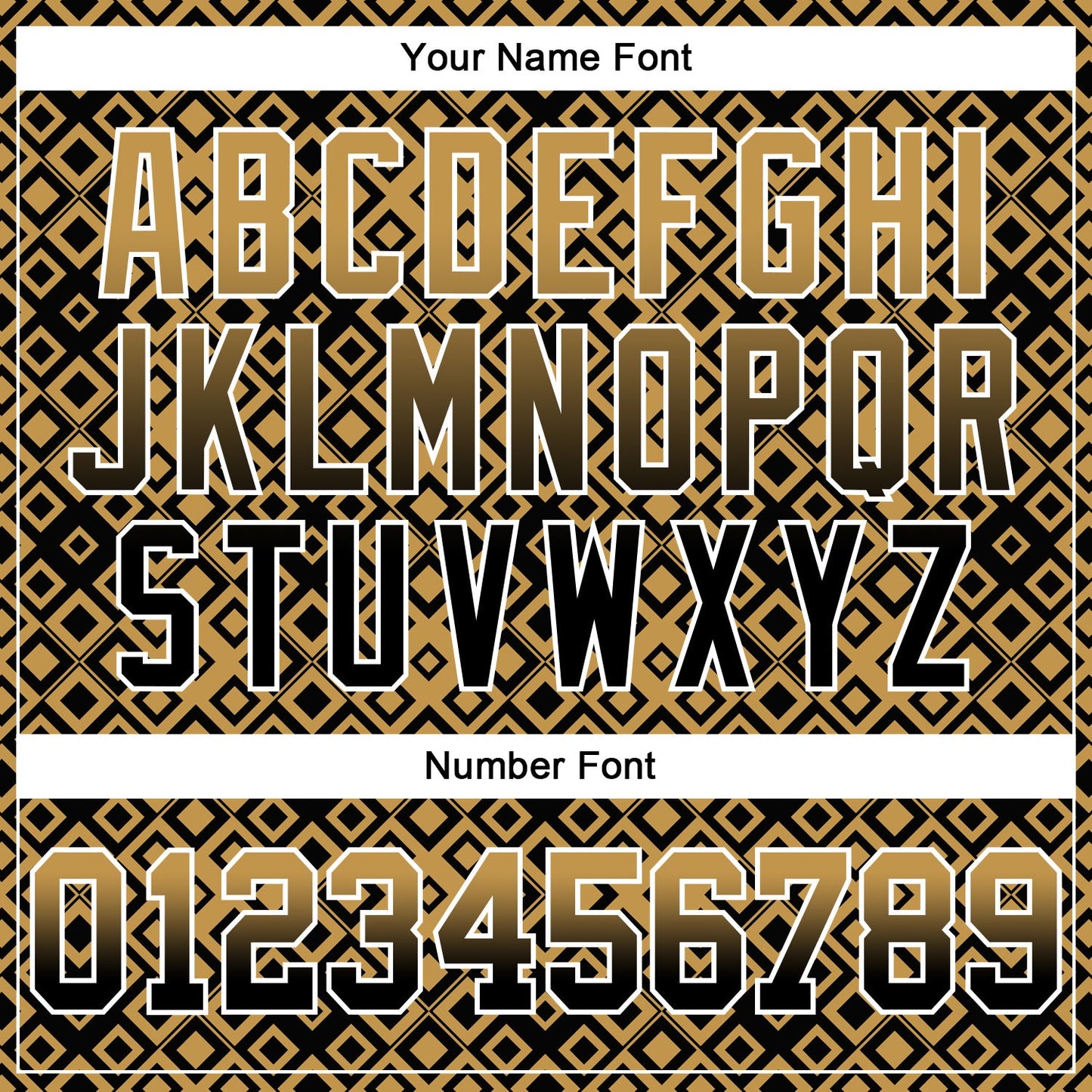 Custom Stitched Old Gold Black-White 3D Pattern Design Geometric Gradient Square Shapes Sports Pullover Sweatshirt Hoodie