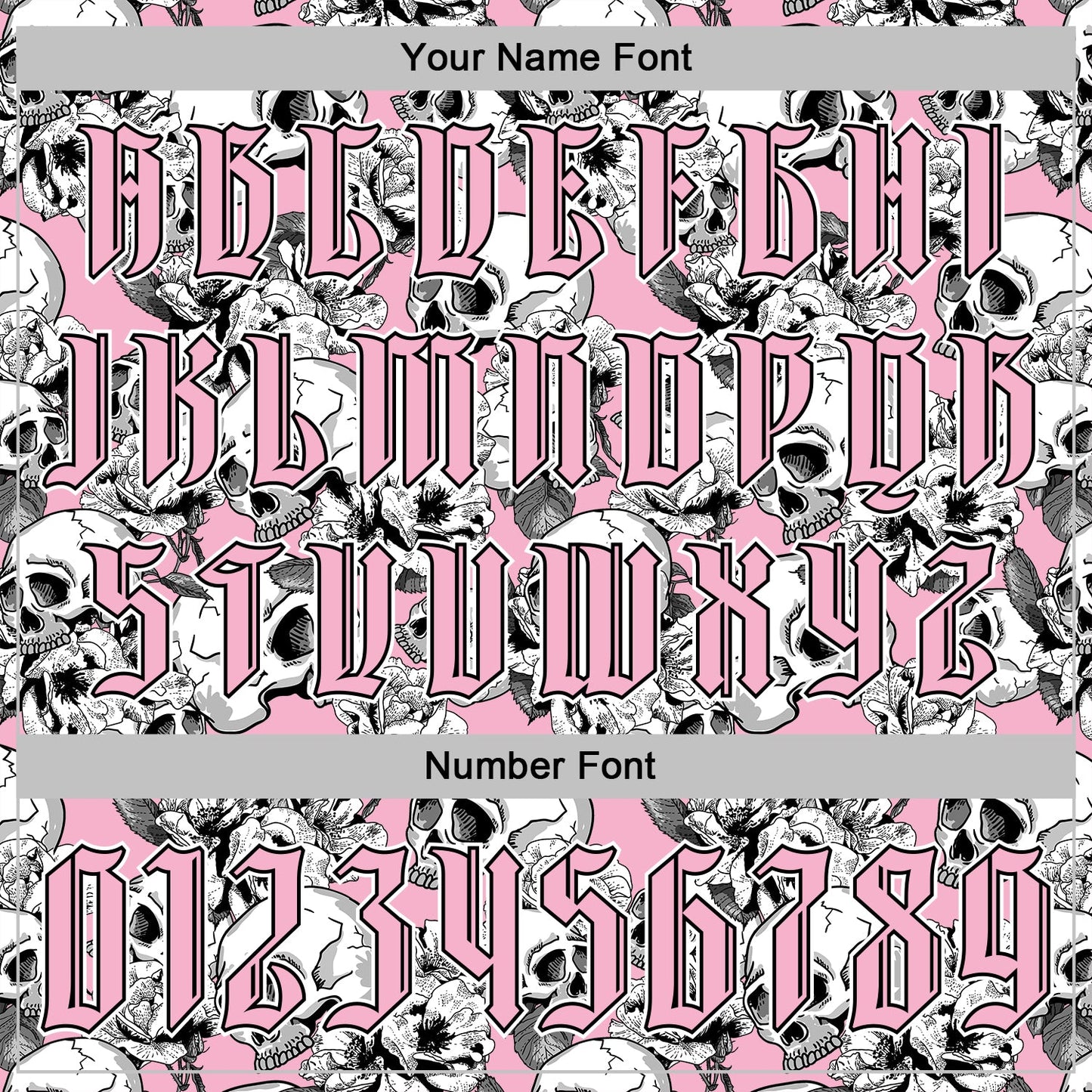 Custom Light Pink Black-White 3D Skull Roses Gothic Sports Pullover Sweatshirt Hoodie