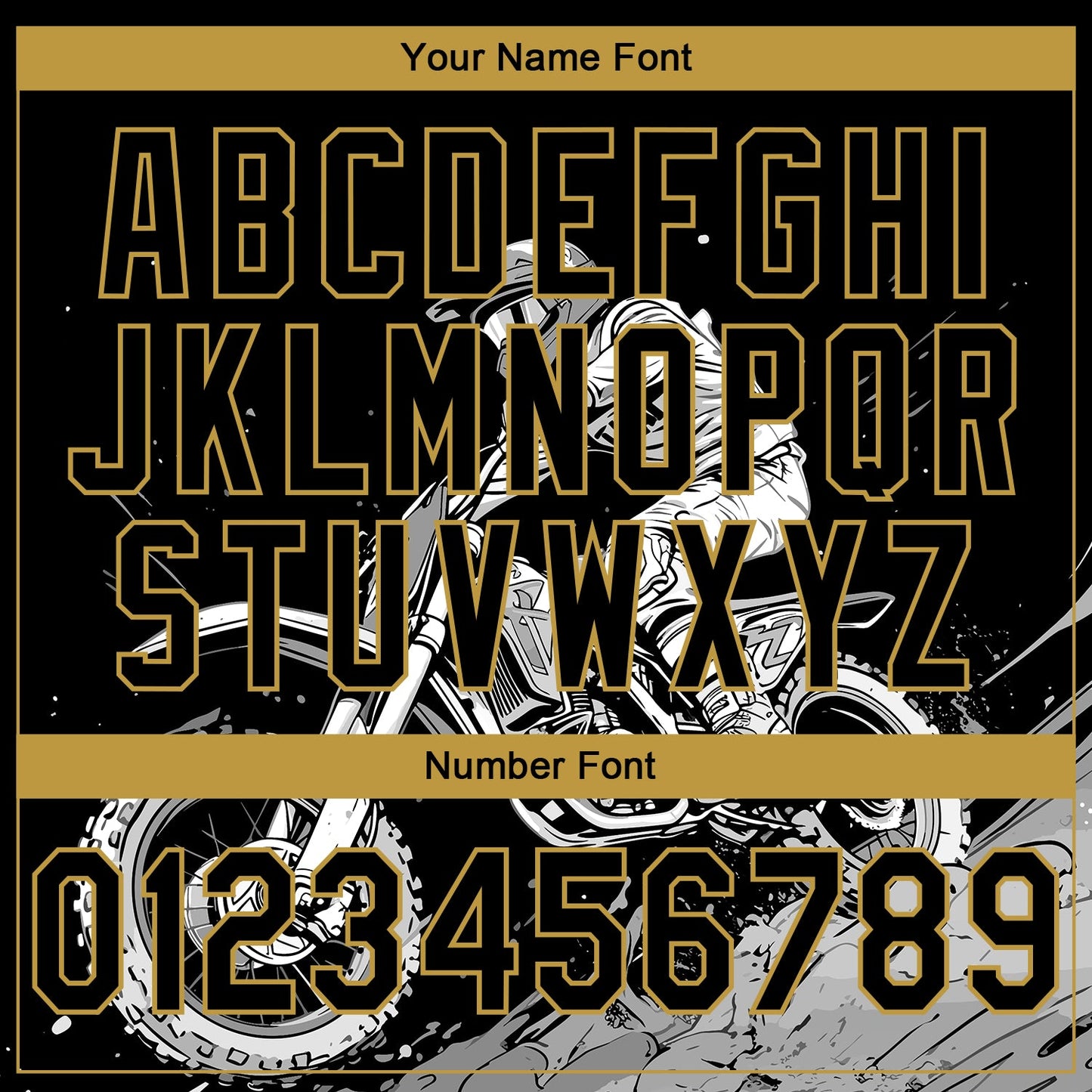 Custom Stitched Black Old Gold 3D Pattern Design Motorcycle Motocross Racing Sports Pullover Sweatshirt Hoodie
