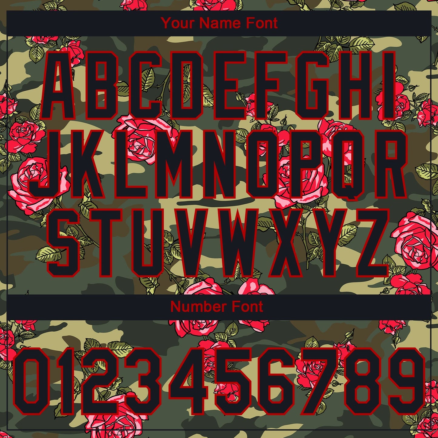 Custom Stitched Camo Black-Red 3D Rose Sports Pullover Sweatshirt Salute To Service Hoodie