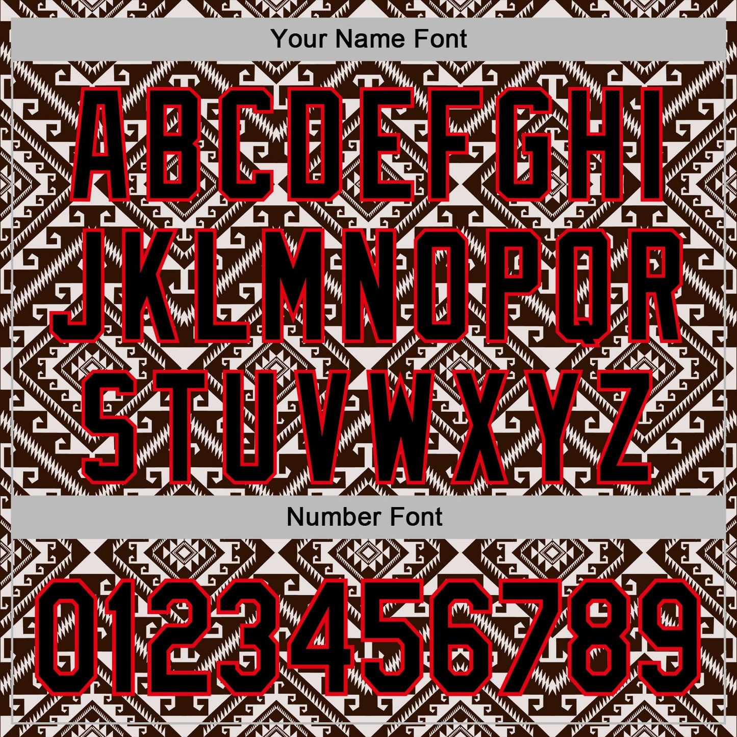 Custom Stitched Brown Black White-Fire Red 3D Mexico Aztec Pattern Sports Pullover Sweatshirt Hoodie