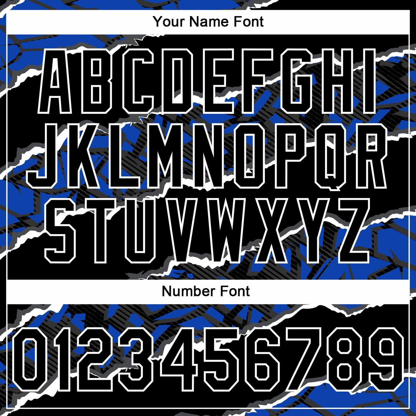 Custom Stitched Black Thunder Blue-White 3D Pattern Design Torn Paper Style Sports Pullover Sweatshirt Hoodie