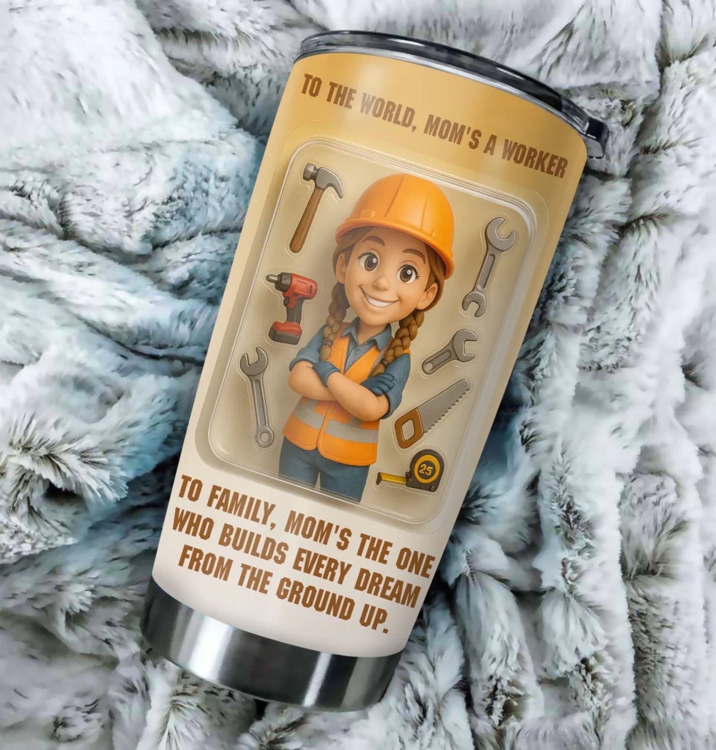 Laborer Mom Mother’s Day Gift - Custom Chibi Photo & Name – Personalized 20oz Tumbler - Custom Choo