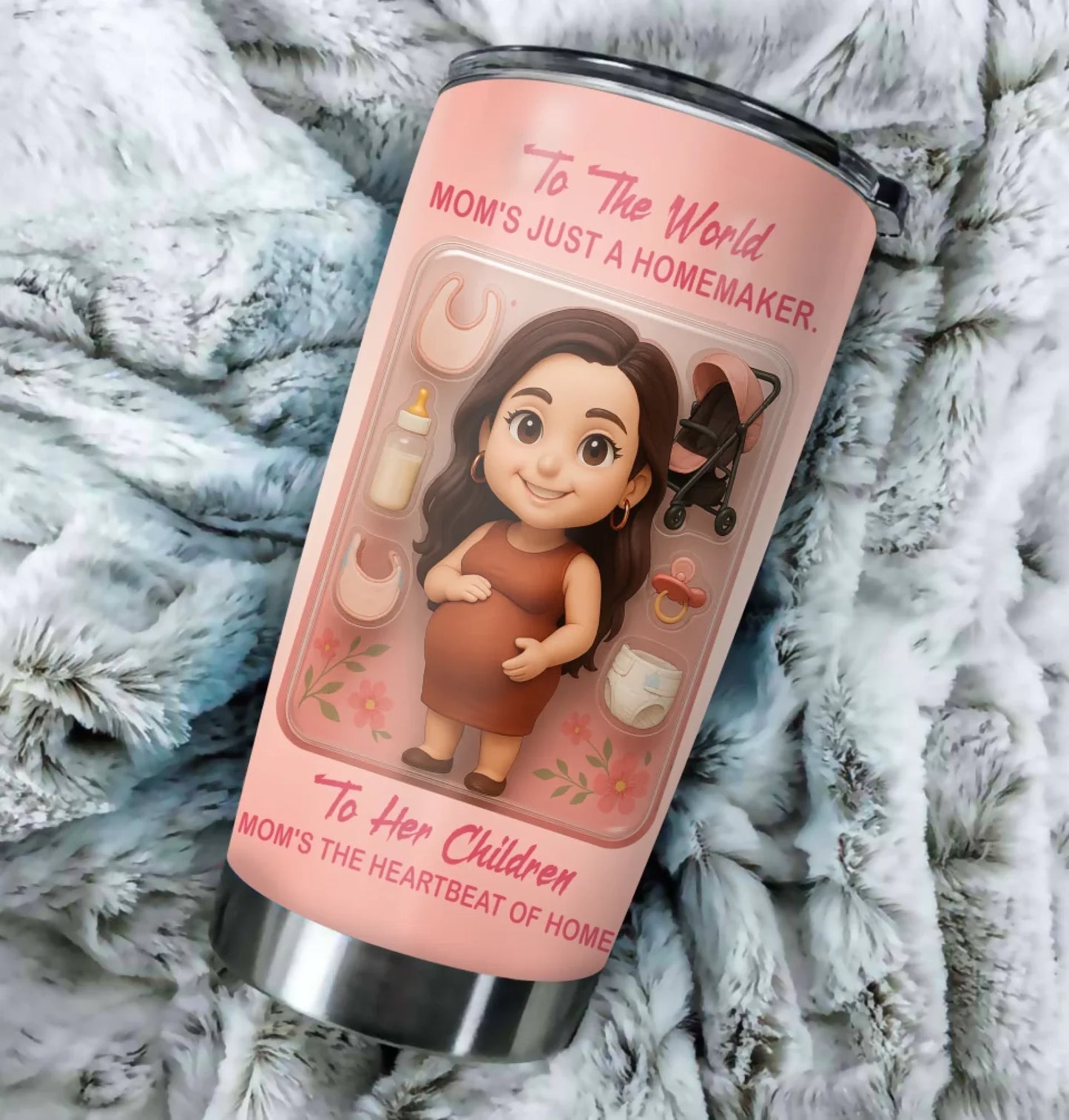 New Mom Mother’s Day Gift - Custom Chibi Photo & Name – Personalized 20oz Tumbler - Custom Choo