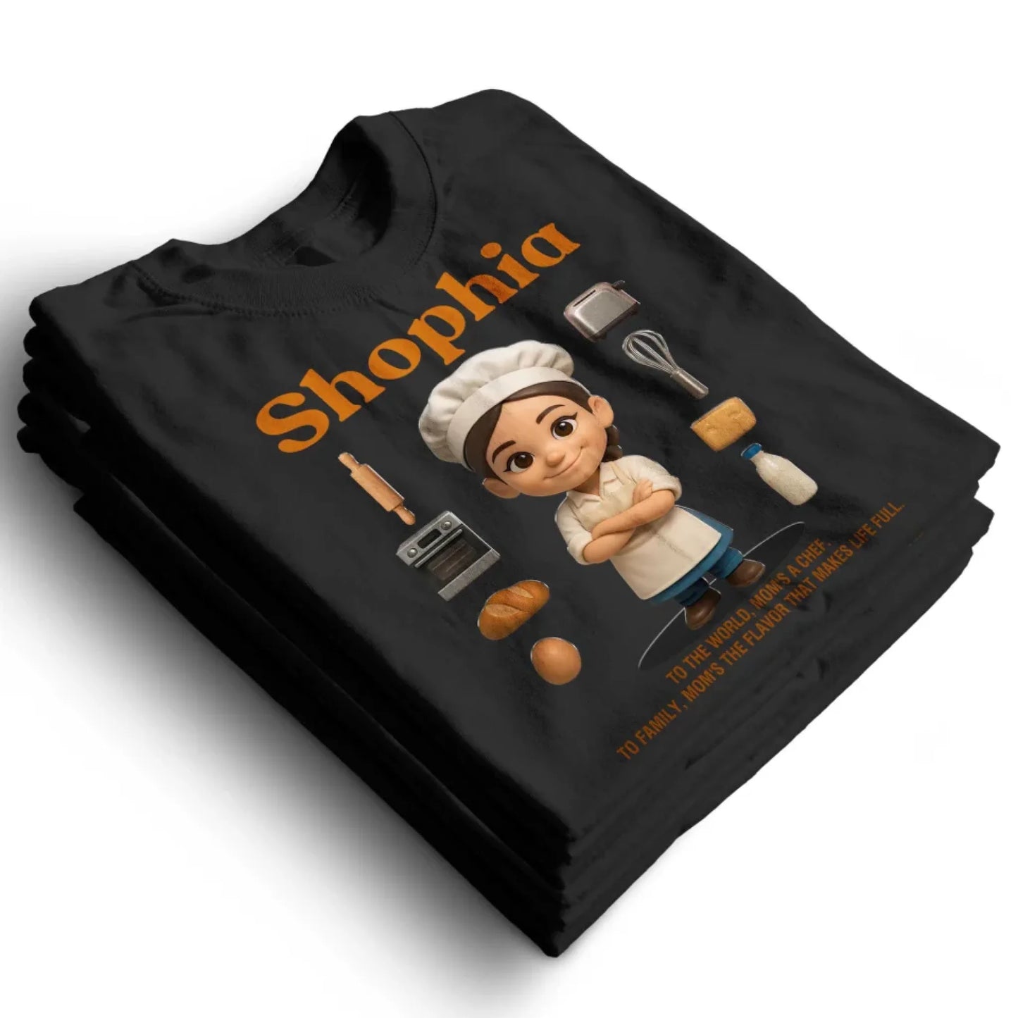 Custom Chibi Mom Shirt, Personalized Mother's Day Gift, Mom's A Baker Mom Unique Gift for Her, Custom Name - Custom Choo