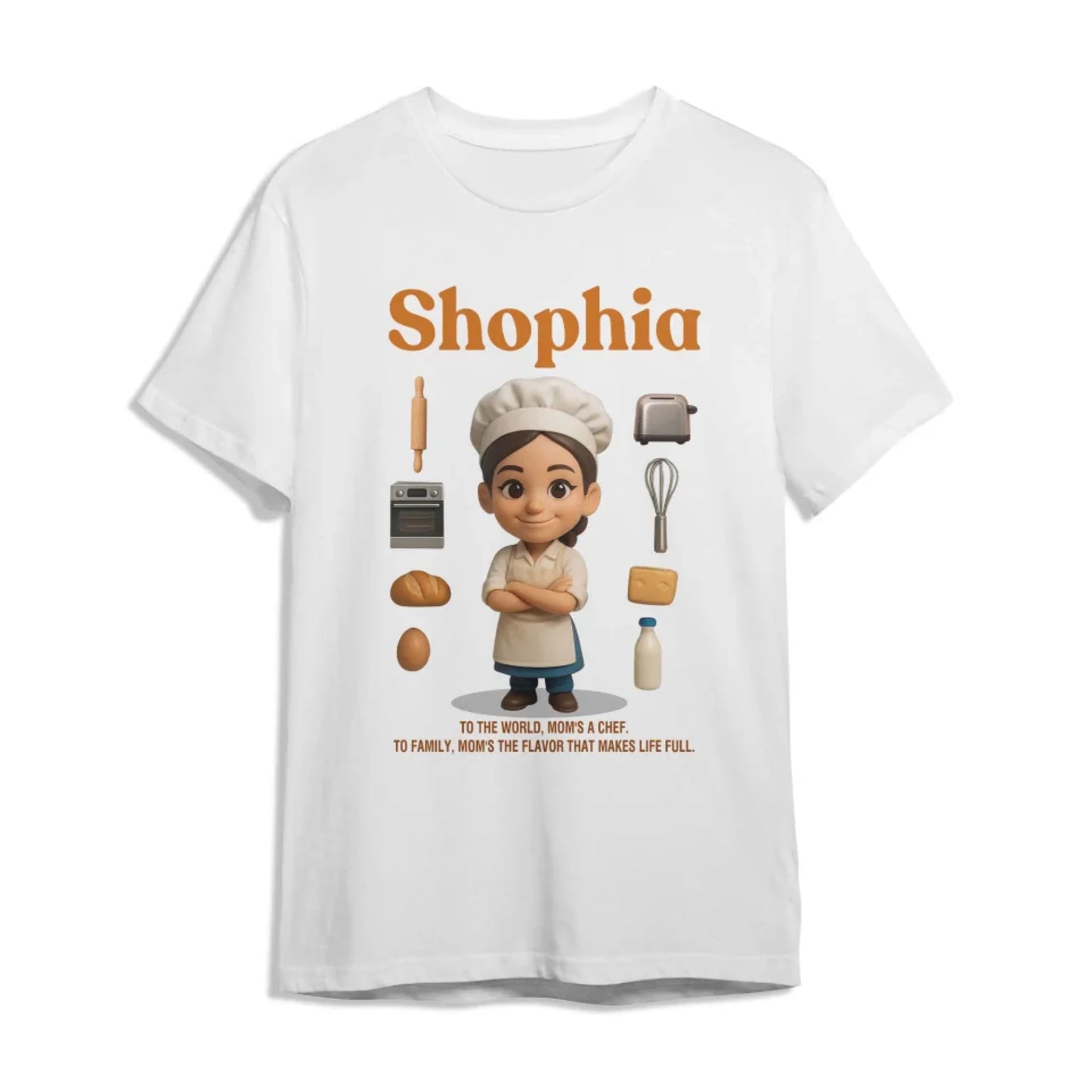 Custom Chibi Mom Shirt, Personalized Mother's Day Gift, Mom's A Baker Mom Unique Gift for Her, Custom Name - Custom Choo