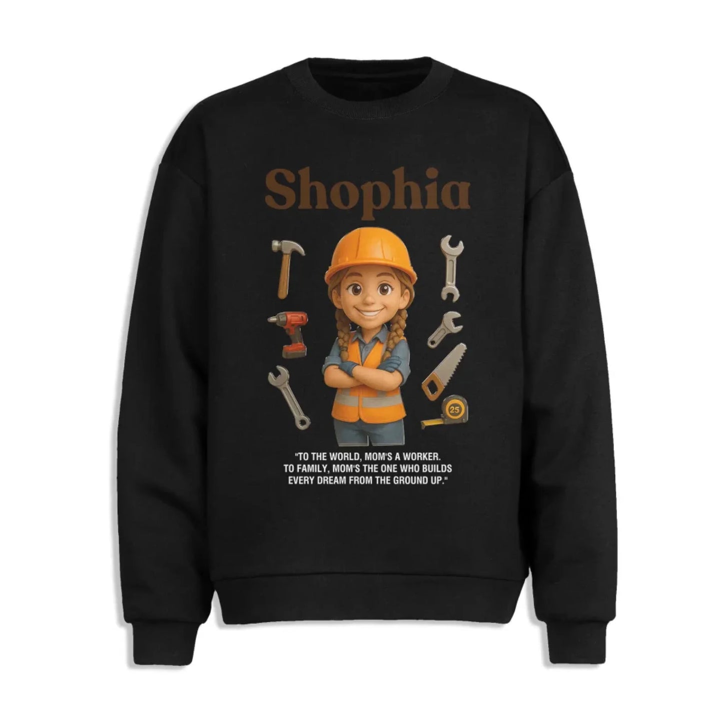 Custom Chibi Mom Shirt, Personalized Mother's Day Gift, Mom's A Construction Worker Mom Unique Gift for Her, Custom Name - Custom Choo