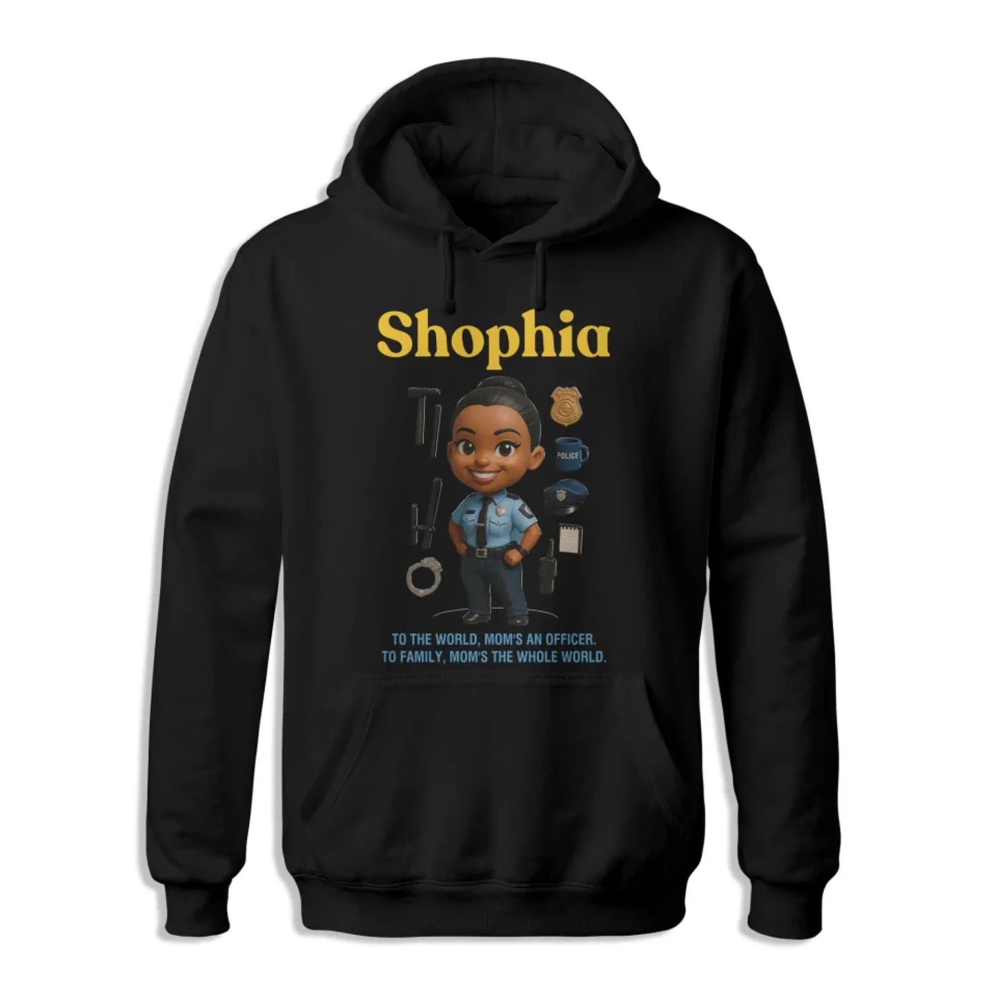 Custom Chibi Mom Shirt, Personalized Mother's Day Gift, Mom's A Police Mom Unique Gift for Her, Custom Name - Custom Choo