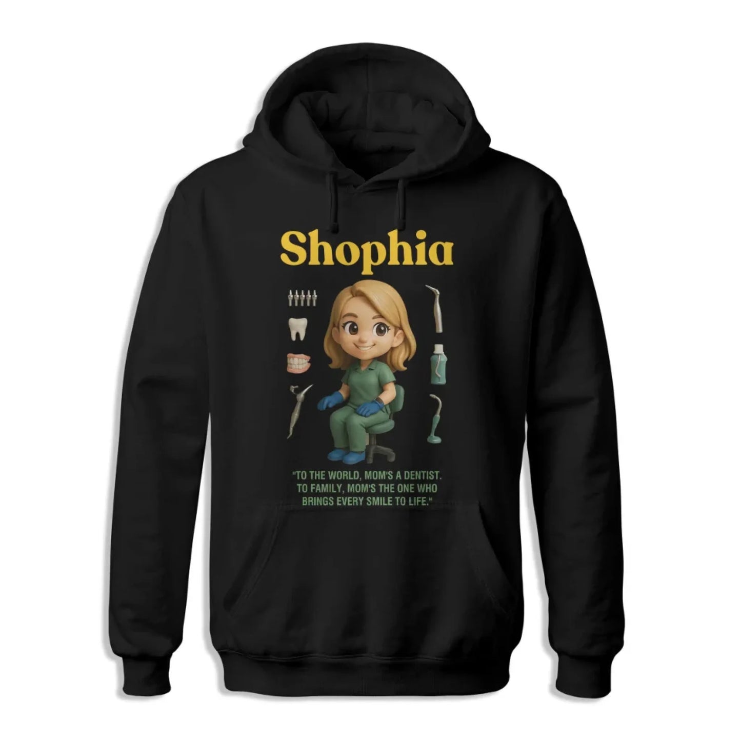 Custom Chibi Mom Shirt, Personalized Mother's Day Gift, Mom's A Dentist Mom Unique Gift for Her, Custom Name - Custom Choo