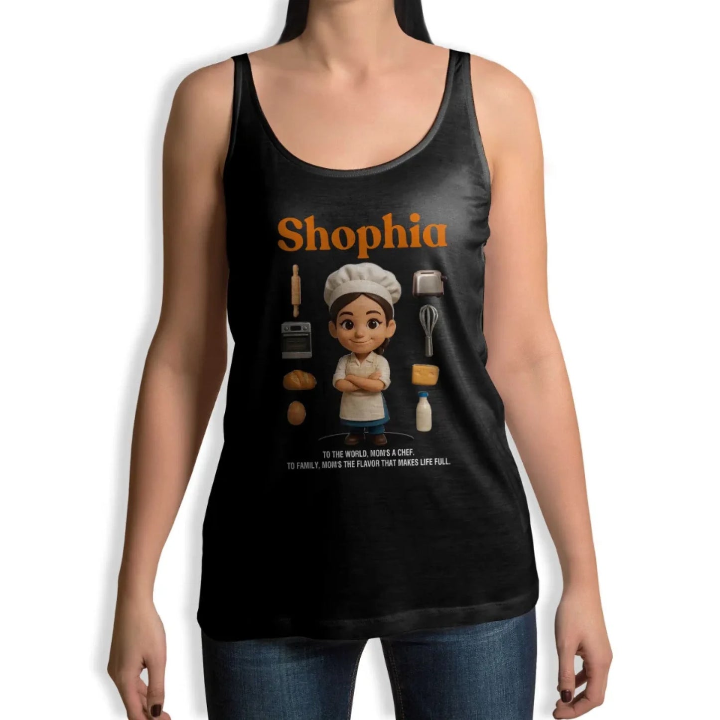 Custom Chibi Mom Shirt, Personalized Mother's Day Gift, Mom's A Baker Mom Unique Gift for Her, Custom Name - Custom Choo