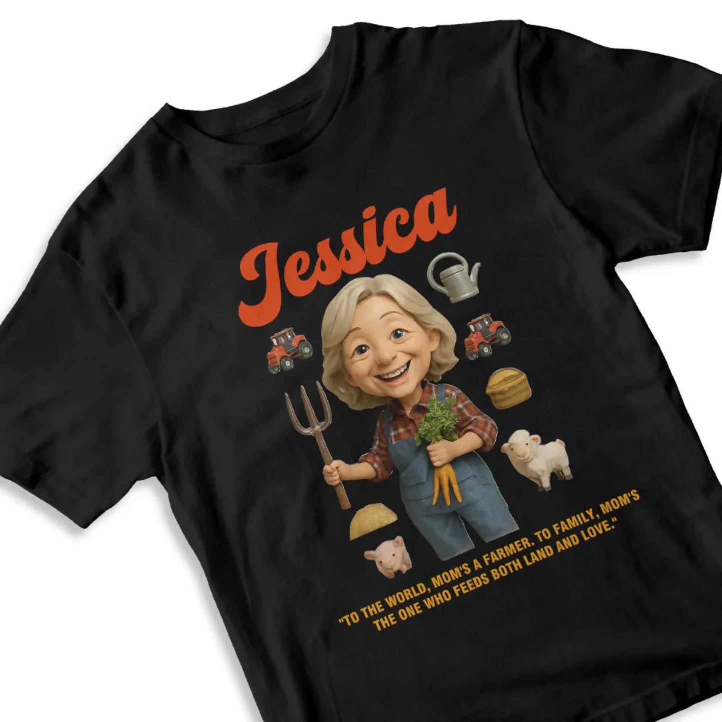 Custom Chibi Mom Shirt, Personalized Mother's Day Gift, Mom's A Farmer Mom Unique Gift for Her, Custom Name - Custom Choo