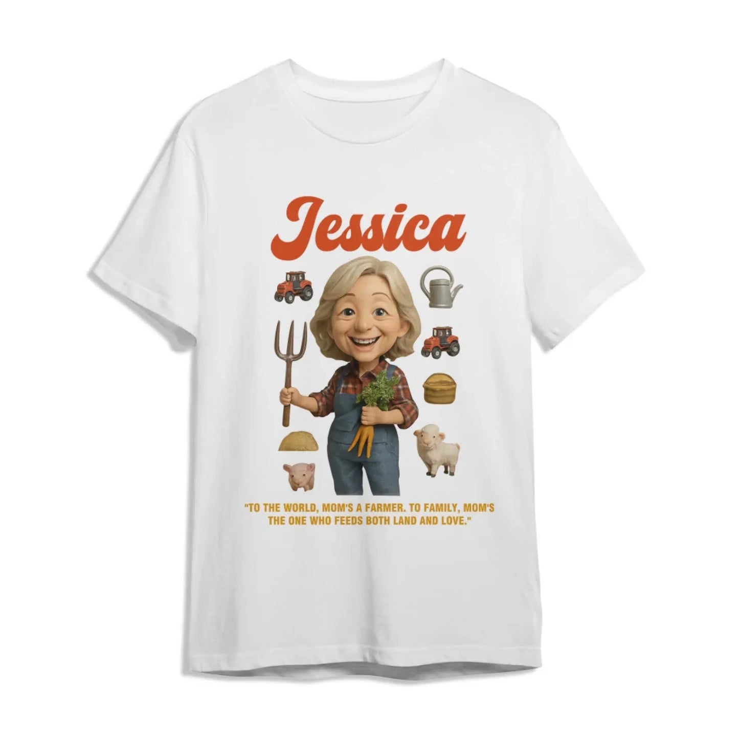 Custom Chibi Mom Shirt, Personalized Mother's Day Gift, Mom's A Farmer Mom Unique Gift for Her, Custom Name - Custom Choo