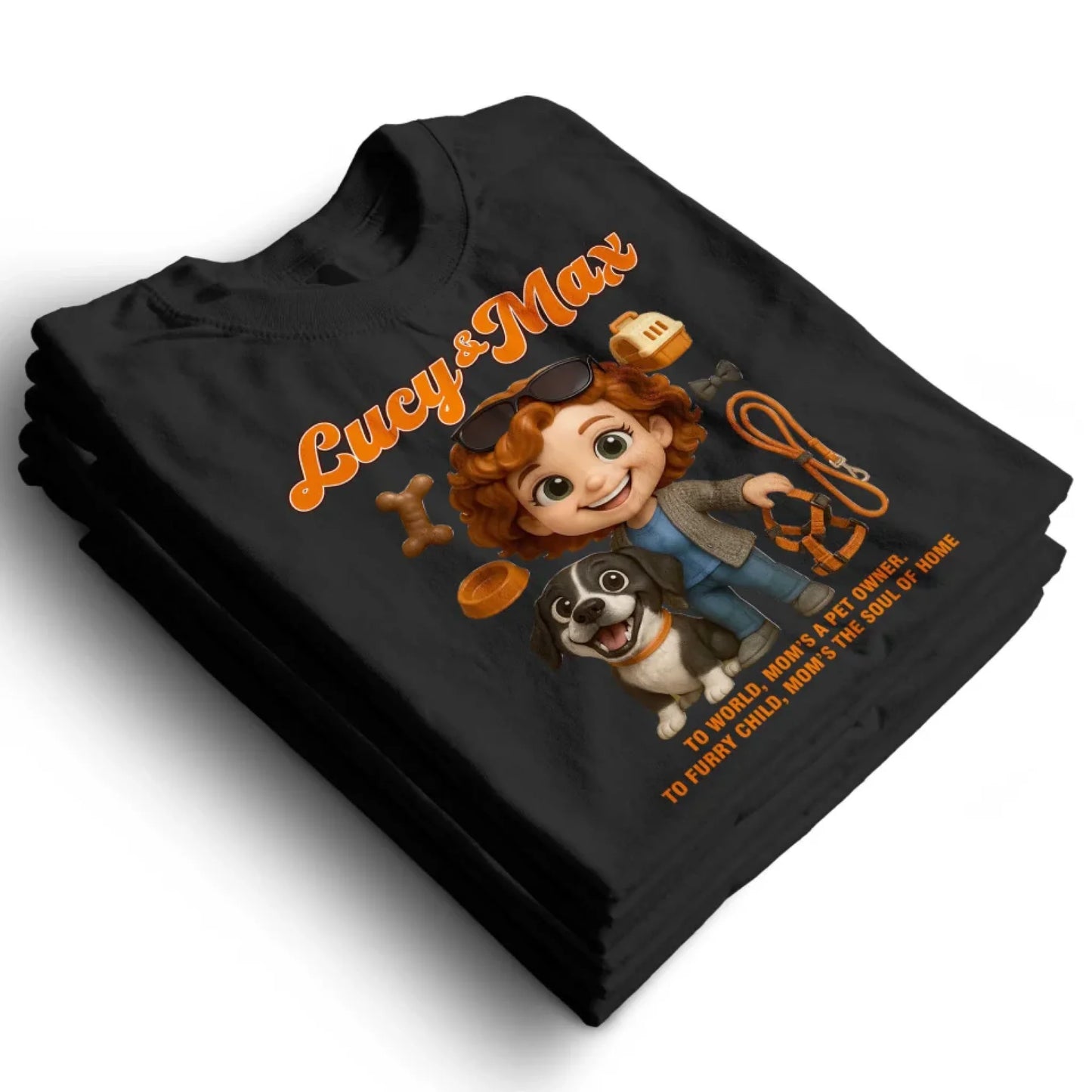 Custom Chibi Mom Shirt, Personalized Mother's Day Gift, Mom's A Dog Mom Unique Gift for Her,Custom Name - Custom Choo
