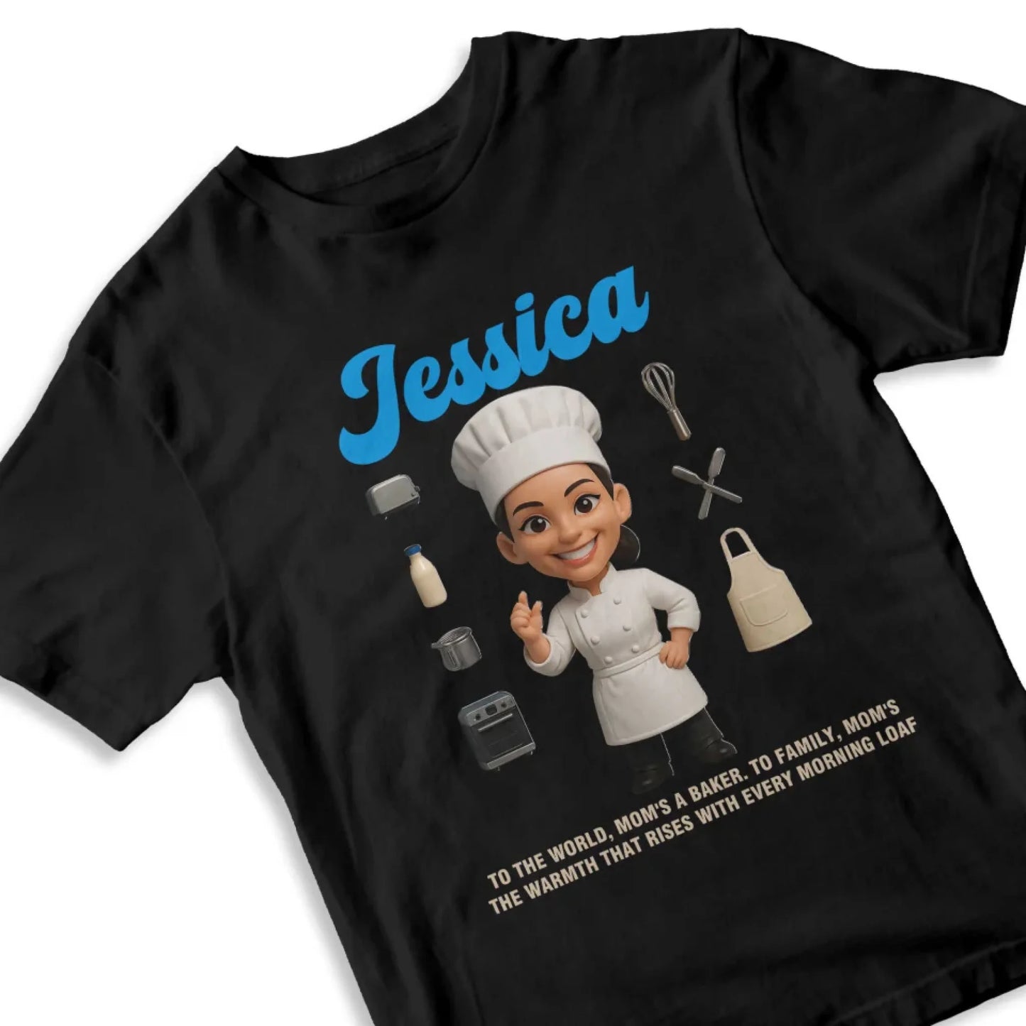 Custom Chibi Mom Shirt, Personalized Mother's Day Gift,Mom's A Baker Mom Unique Gift for Her, Custom Name - Custom Choo