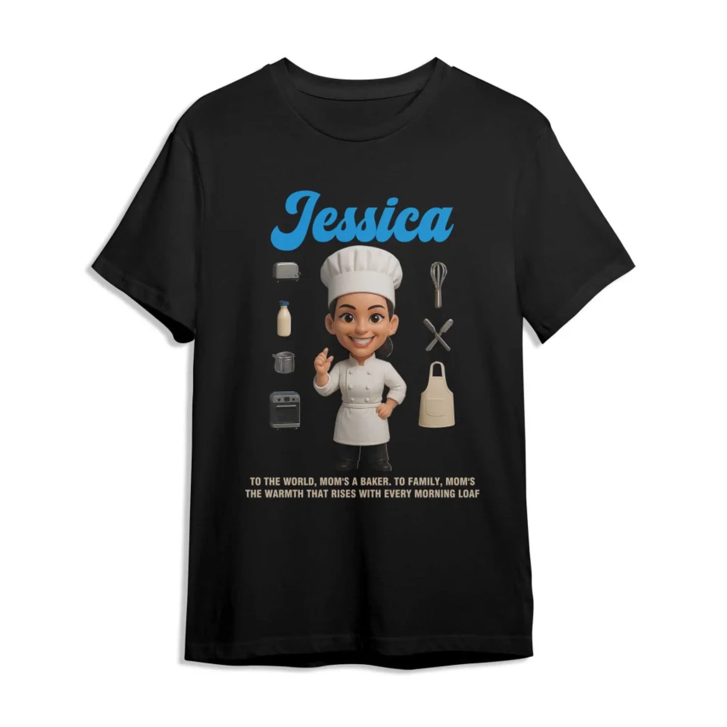 Custom Chibi Mom Shirt, Personalized Mother's Day Gift,Mom's A Baker Mom Unique Gift for Her, Custom Name - Custom Choo