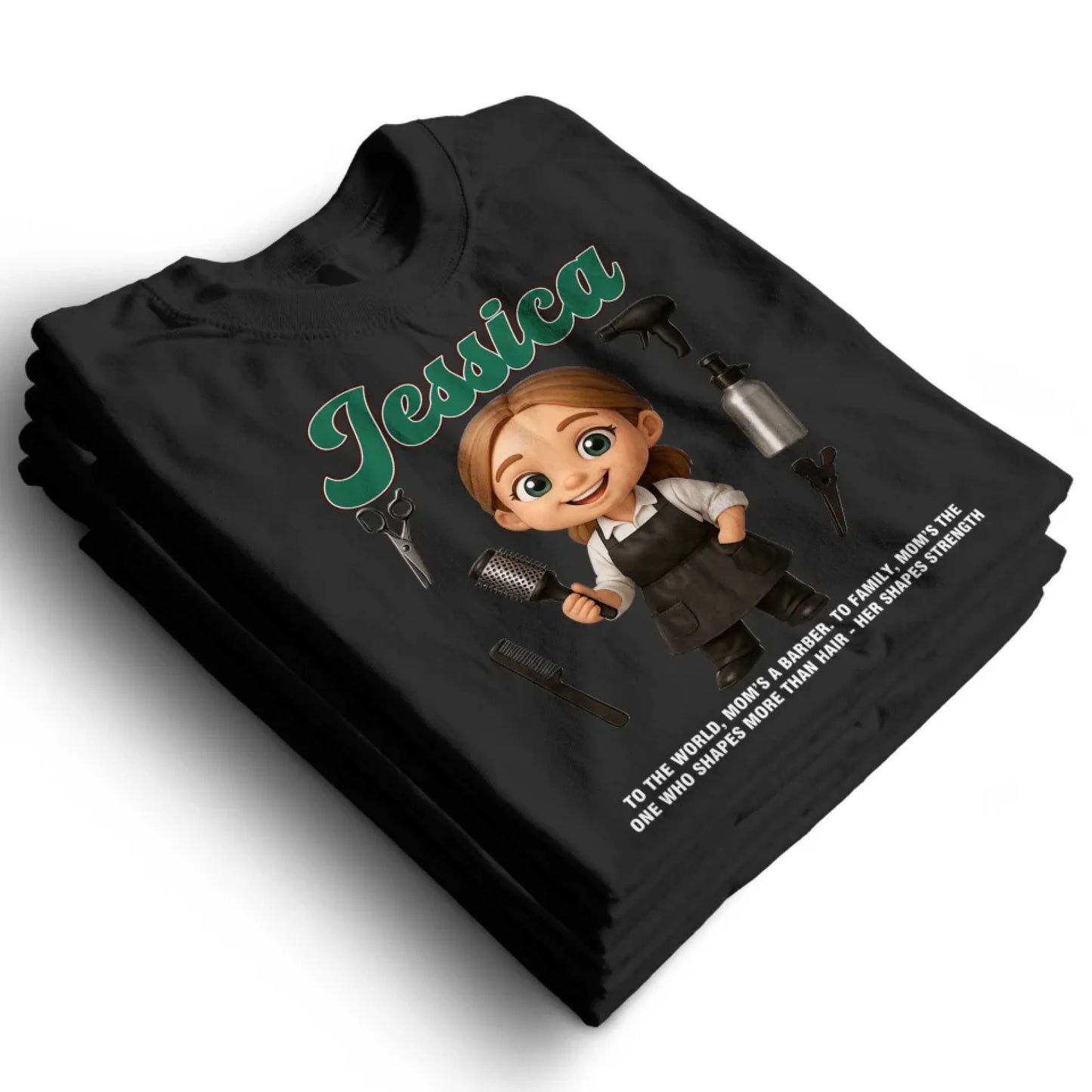 Custom Chibi Mom Shirt, Personalized Mother's Day Gift, Mom's A Baber Mom Unique Gift for Her, Custom Name - Custom Choo