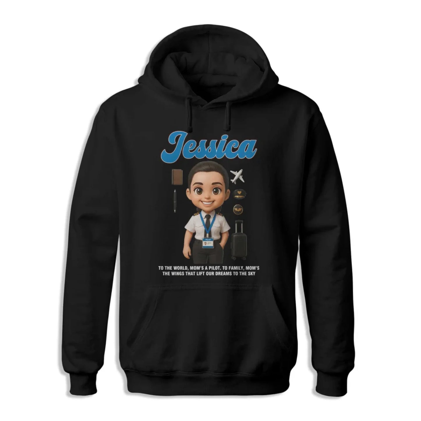 Custom Chibi Mom Shirt, Personalized Mother's Day Gift, Mom's A Pilot Mom Unique Gift for Her, Custom Name - Custom Choo