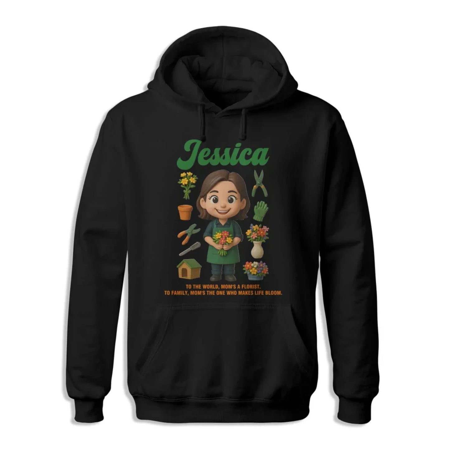 Custom Chibi Mom Shirt, Personalized Mother's Day Gift, Mom's A Florist Mom Unique Gift for Her, Custom Name - Custom Choo