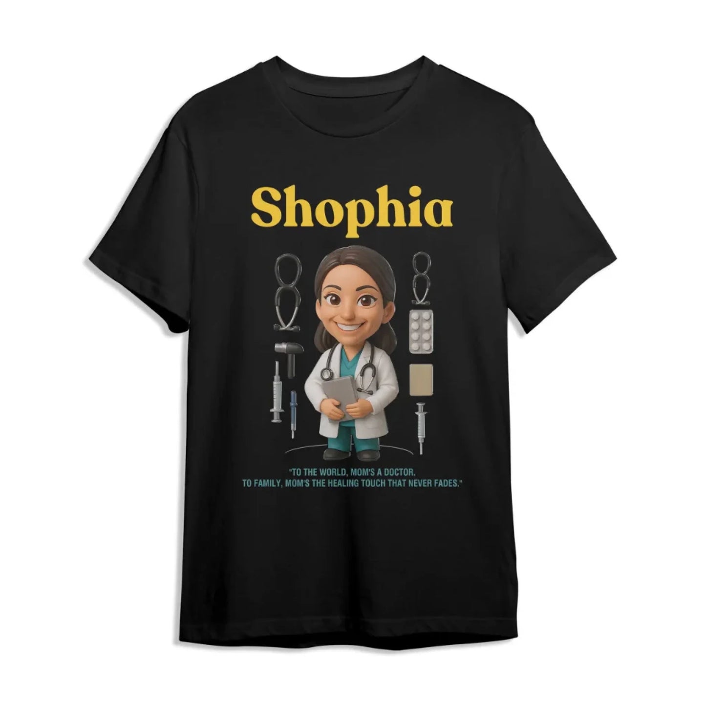 Custom Chibi Mom Shirt, Personalized Mother's Day Gift, Mom's A Doctor Mom Unique Gift for Her, Custom Name - Custom Choo