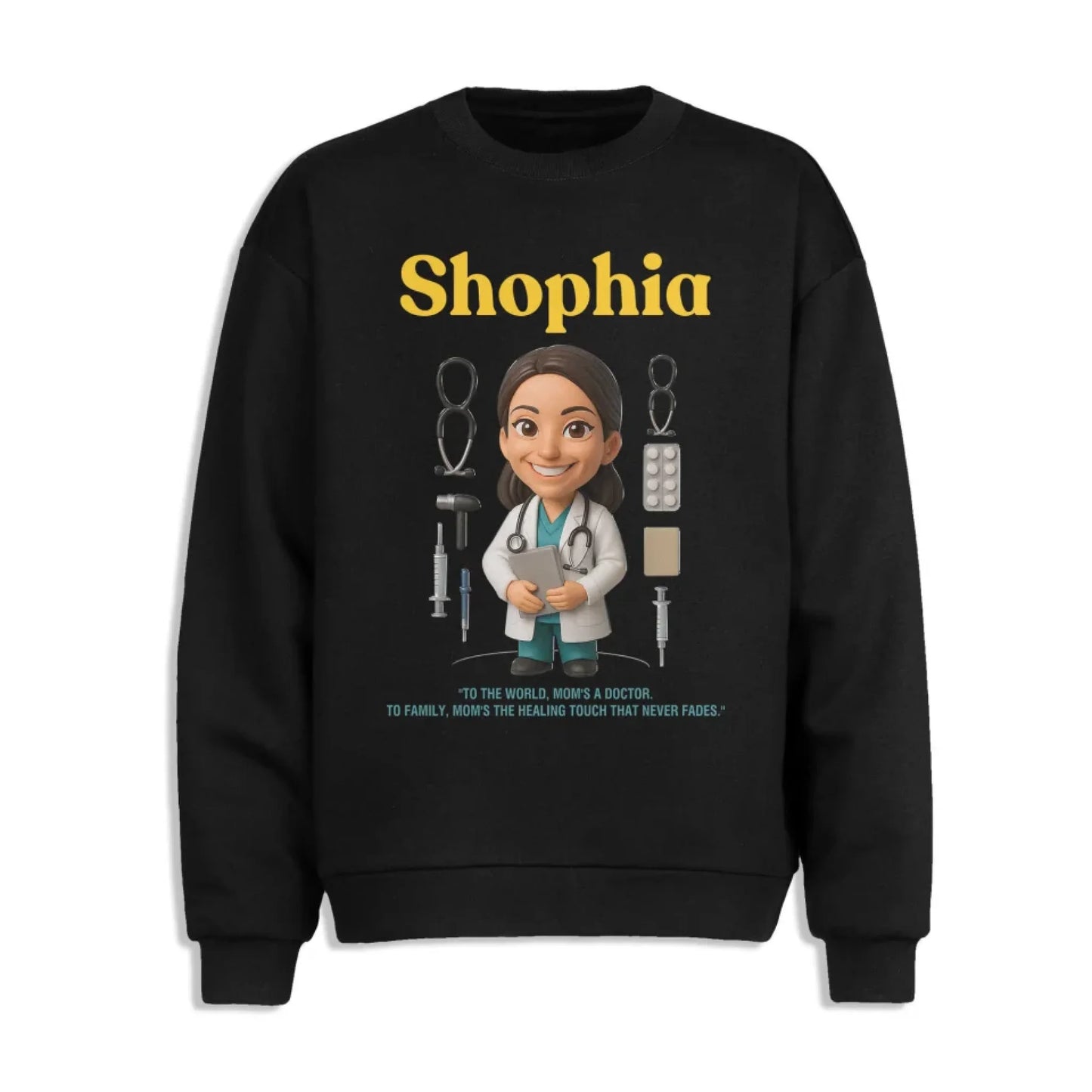 Custom Chibi Mom Shirt, Personalized Mother's Day Gift, Mom's A Doctor Mom Unique Gift for Her, Custom Name - Custom Choo