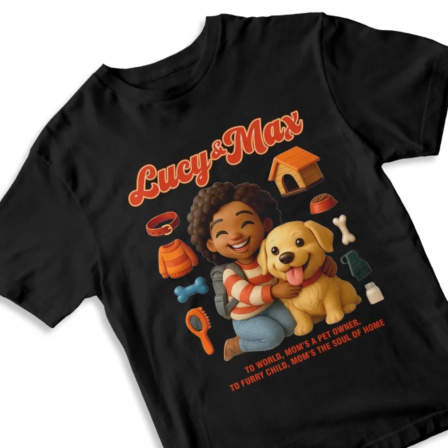 Custom Chibi Mom Shirt, Personalized Mother's Day Gift, Mom's A Dog Mom Unique Gift for Her, Custom Name - Custom Choo