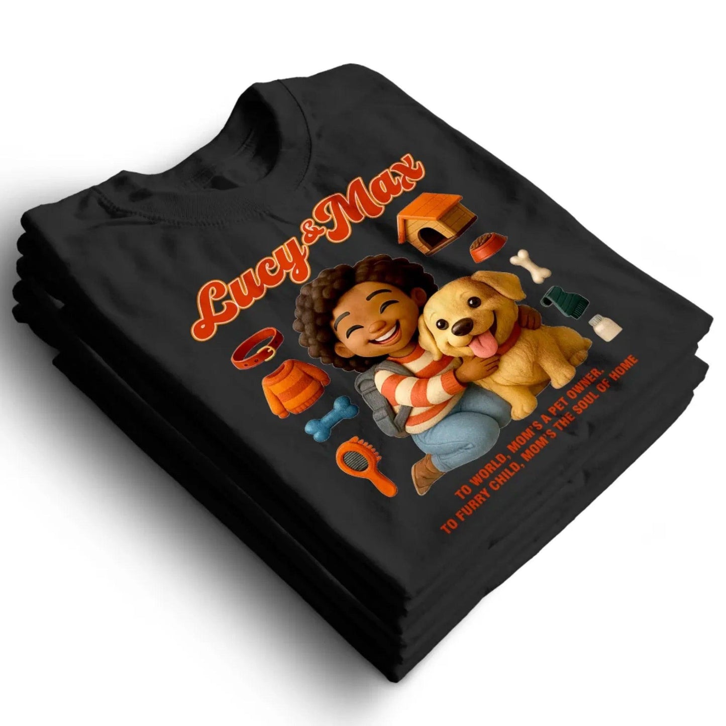 Custom Chibi Mom Shirt, Personalized Mother's Day Gift, Mom's A Dog Mom Unique Gift for Her, Custom Name - Custom Choo