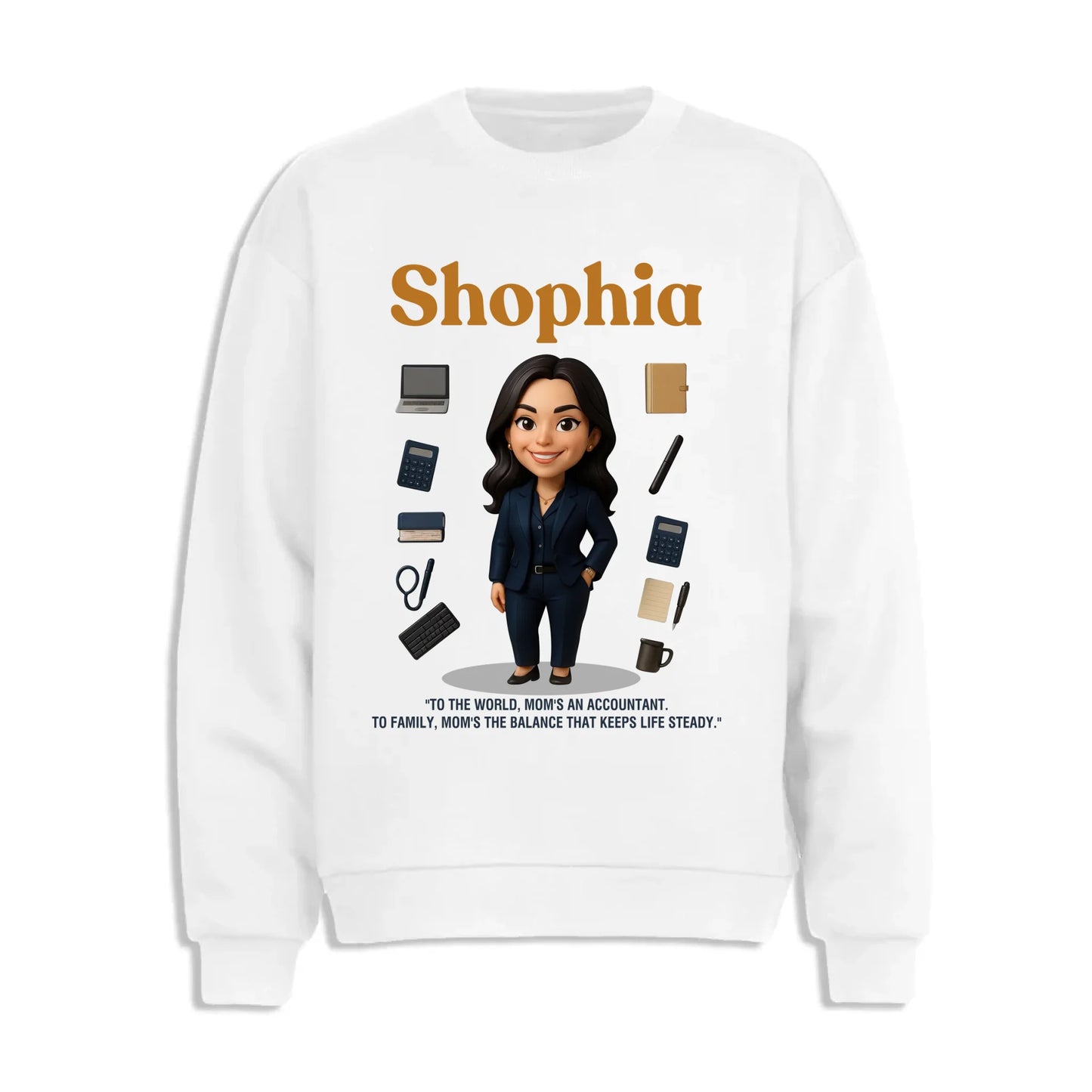 Custom Chibi Mom Shirt, Personalized Mother's Day Gift, Mom's A Accountant Mom Unique Gift for Her, Custom Name - Custom Choo