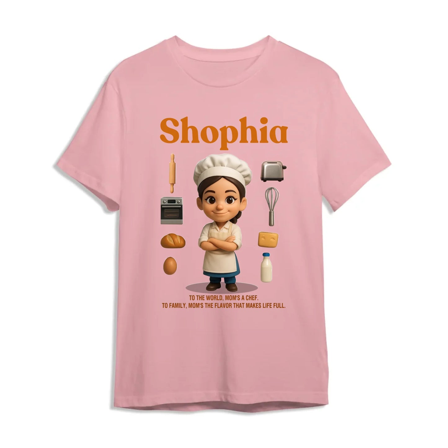 Custom Chibi Mom Shirt, Personalized Mother's Day Gift, Mom's A Baker Mom Unique Gift for Her, Custom Name - Custom Choo