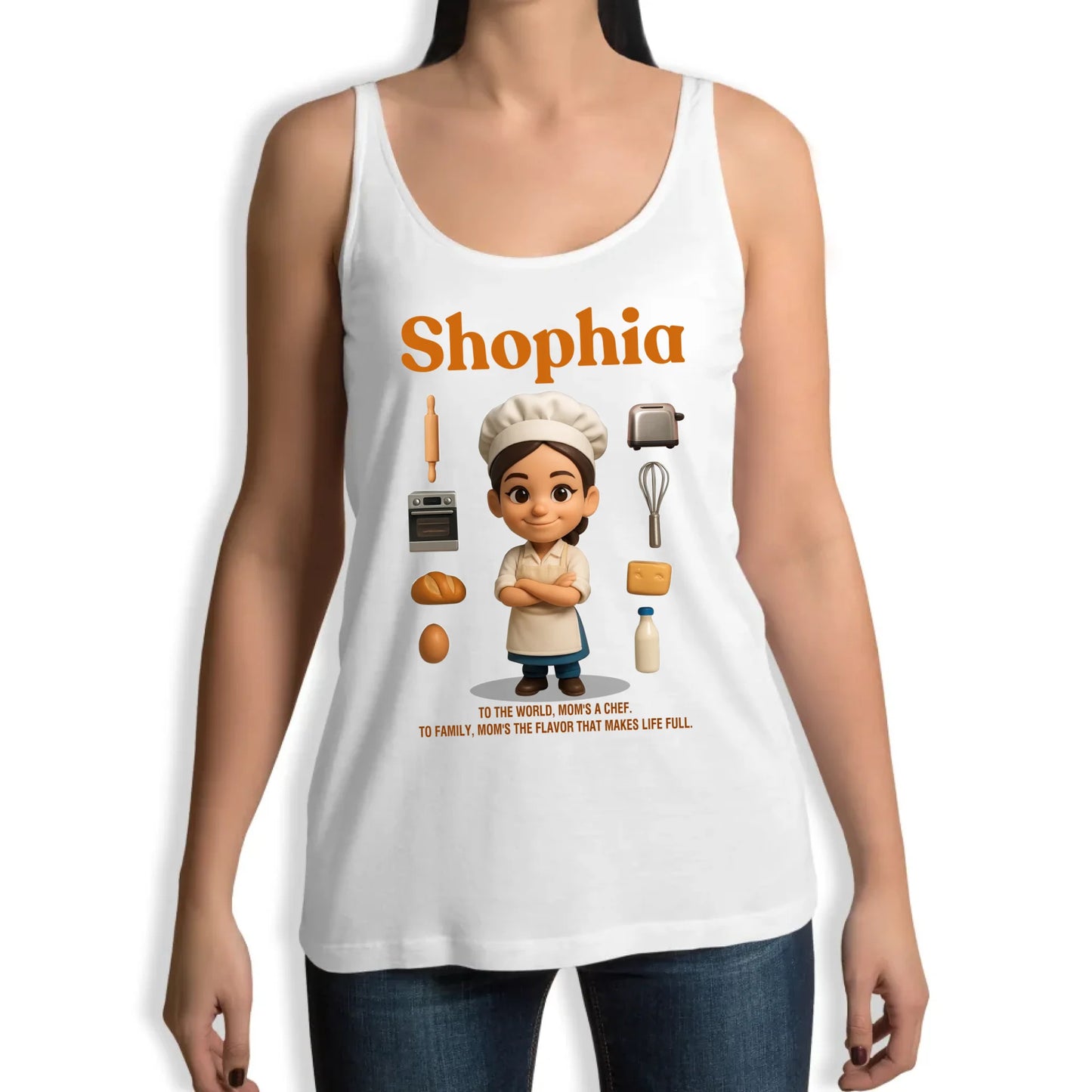 Custom Chibi Mom Shirt, Personalized Mother's Day Gift, Mom's A Baker Mom Unique Gift for Her, Custom Name - Custom Choo