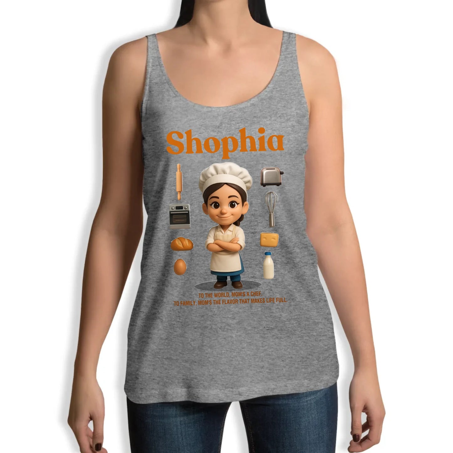 Custom Chibi Mom Shirt, Personalized Mother's Day Gift, Mom's A Baker Mom Unique Gift for Her, Custom Name - Custom Choo
