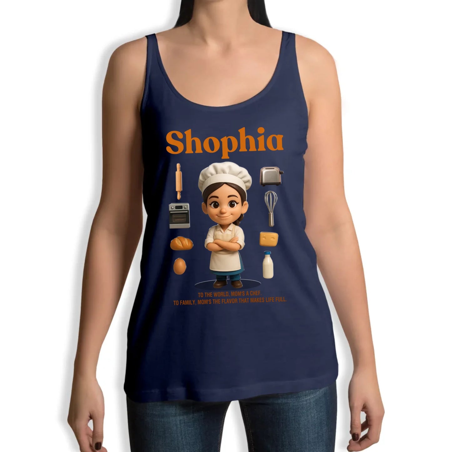 Custom Chibi Mom Shirt, Personalized Mother's Day Gift, Mom's A Baker Mom Unique Gift for Her, Custom Name - Custom Choo
